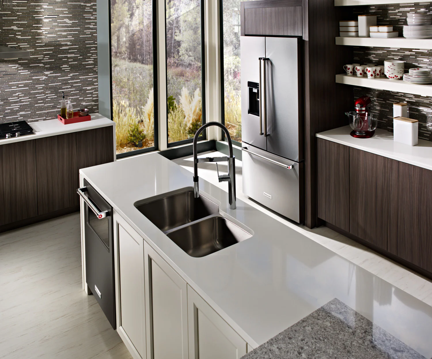 KitchenAid 35.8" 23.8 Cu. Ft. Stainless Steel Counter-Depth French Door Refrigerator - KRFC704FPS - Image 20