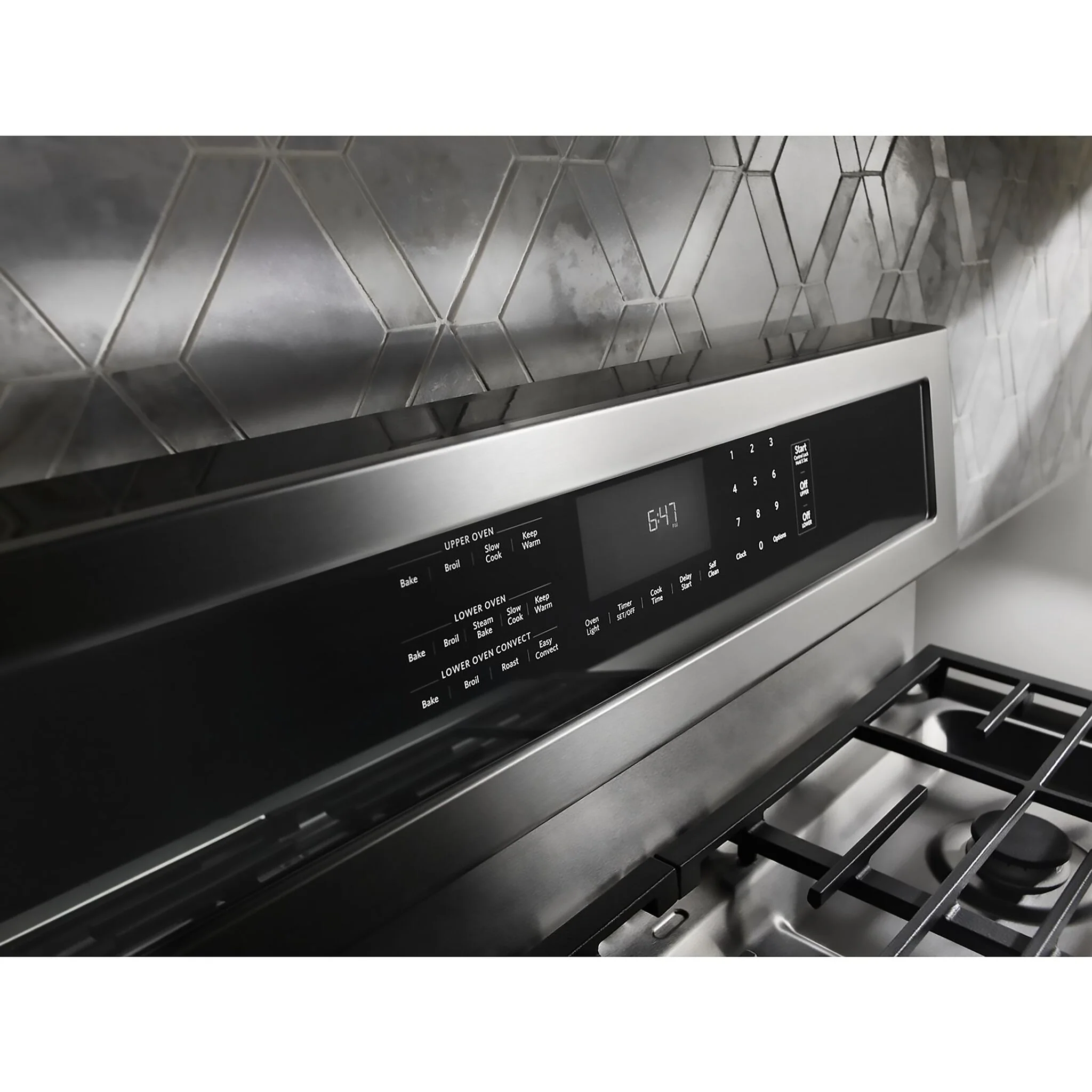 KitchenAid Stainless Steel Dual-Fuel Double Convection Range (6.7 Cu. Ft.) - KFDD500ESS - Image 5