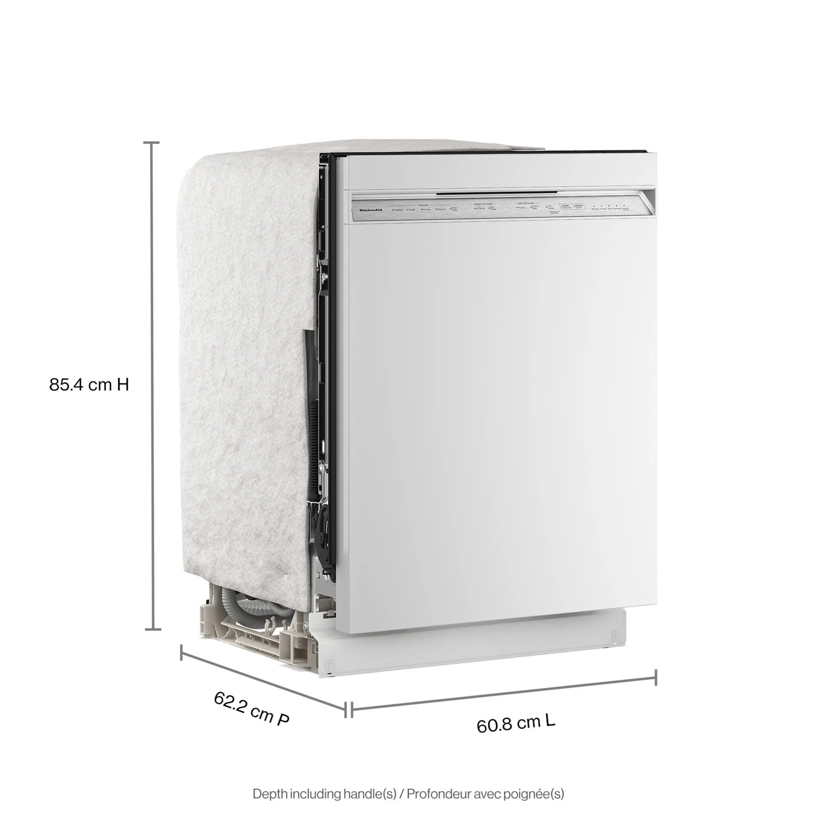 KitchenAid White Dishwasher (47 dBA) - KDFS224SWH - Image 3