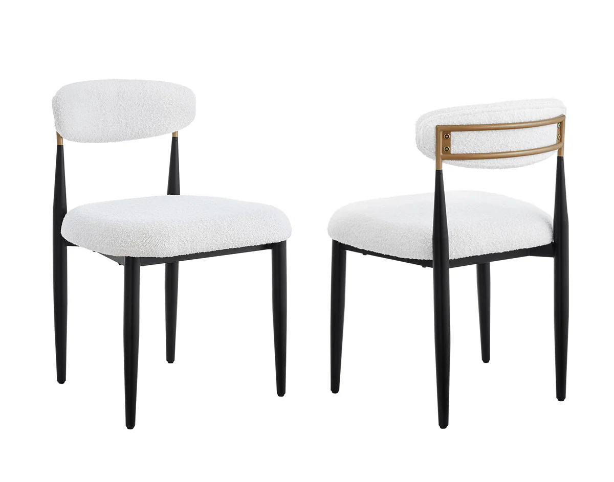 Kodi Dining Chair - White/Black - Set of Two - Image 5