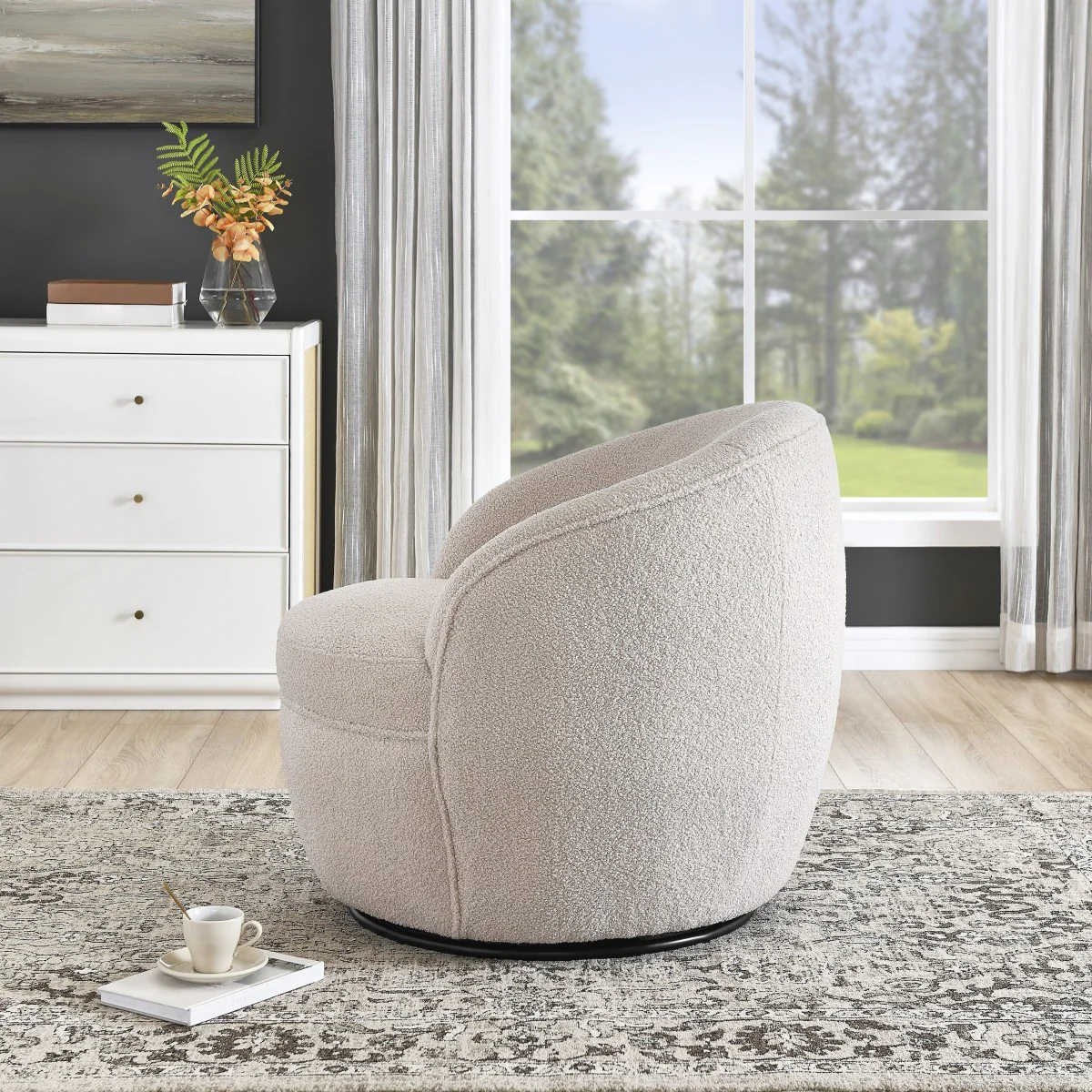 Kolly Accent Chair - Beige - Image 3