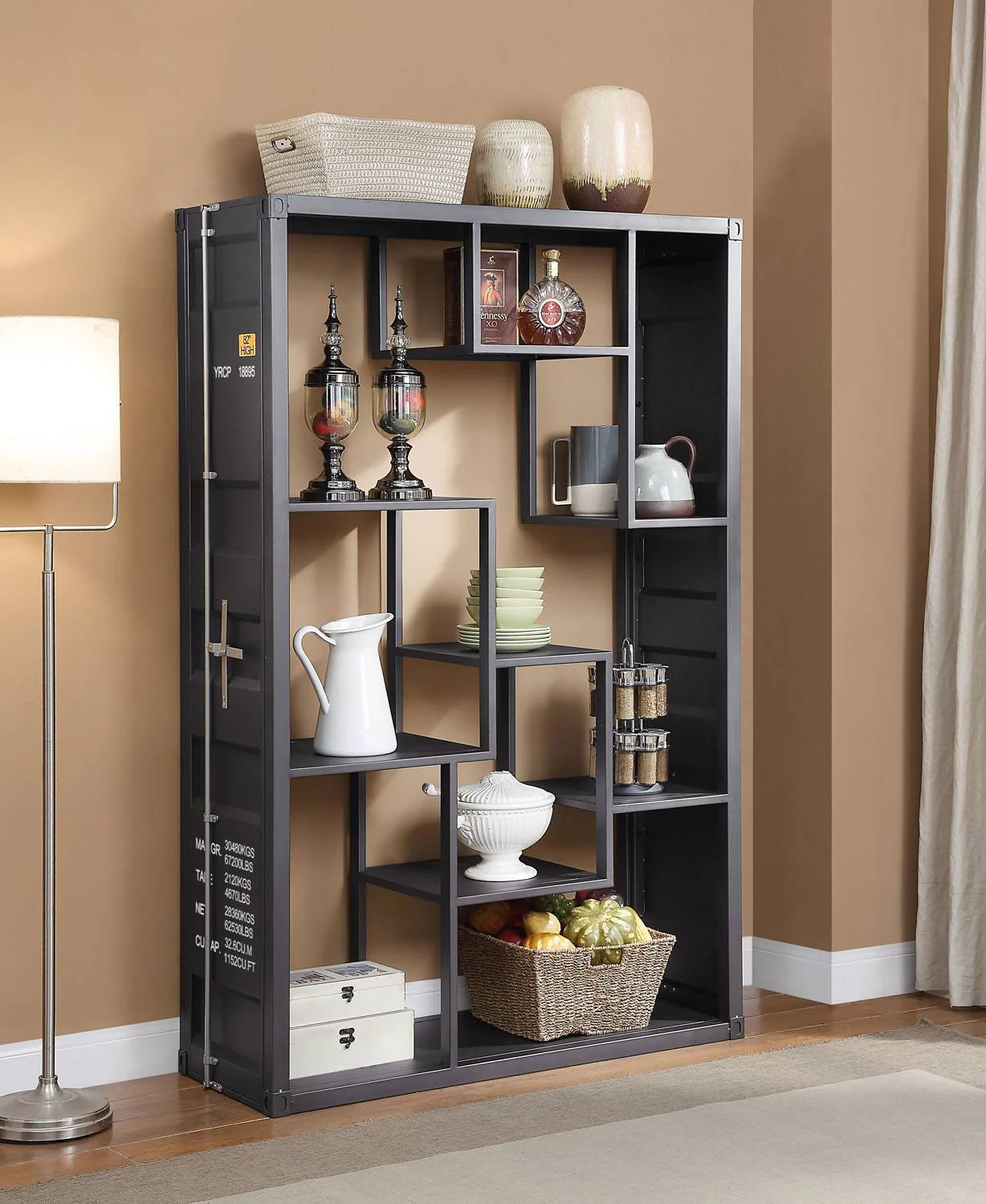 Konto Industrial Bookcase - Gunmetal Grey - Image 2