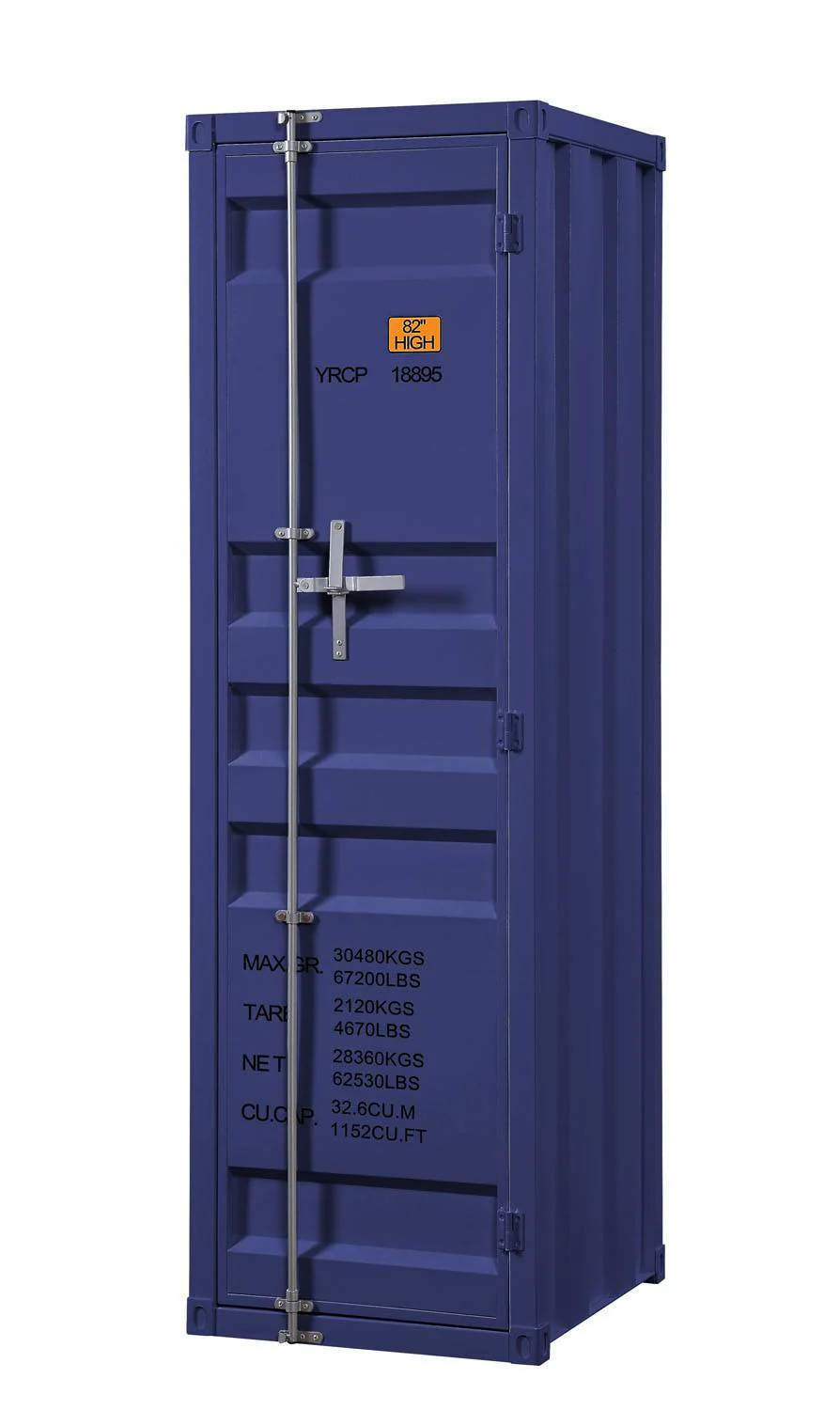 Konto Industrial Tall Wardrobe - Blue - Image 5