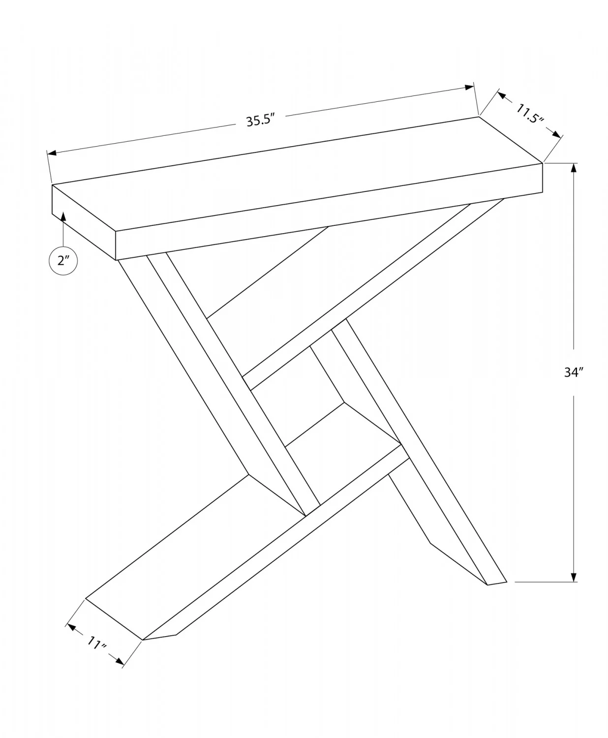 Kora Sofa Table - Black - Image 3