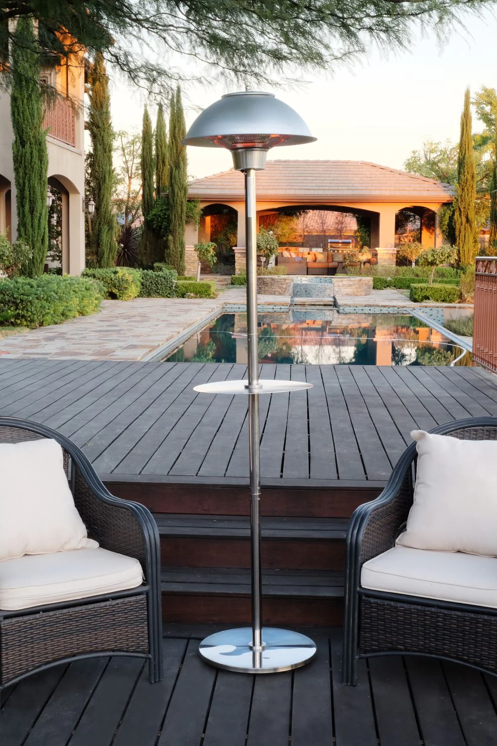 Koror 1500W (Permasteel) Stainless Steel Electric Patio Heater with Table - Image 2
