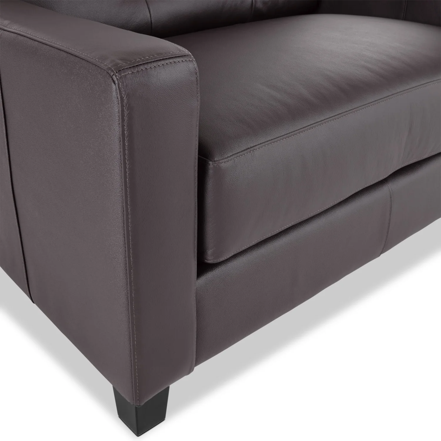 Kylie Leather Chair and a Half - Coffee - Image 6