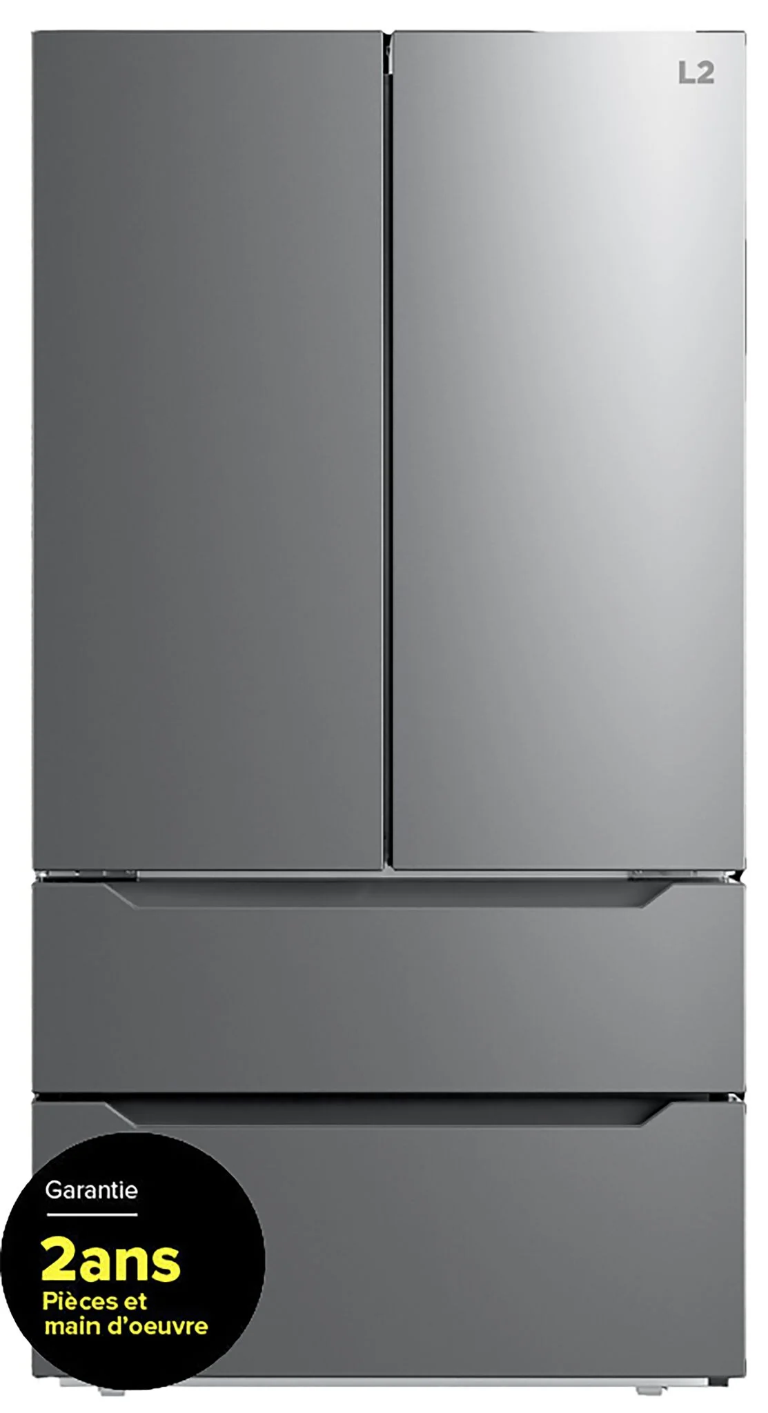 L2 36" 22.48 Cu. Ft. Stainless Steel Counter-Depth French Door Refrigerator - LRQ23B4AST - Image 3