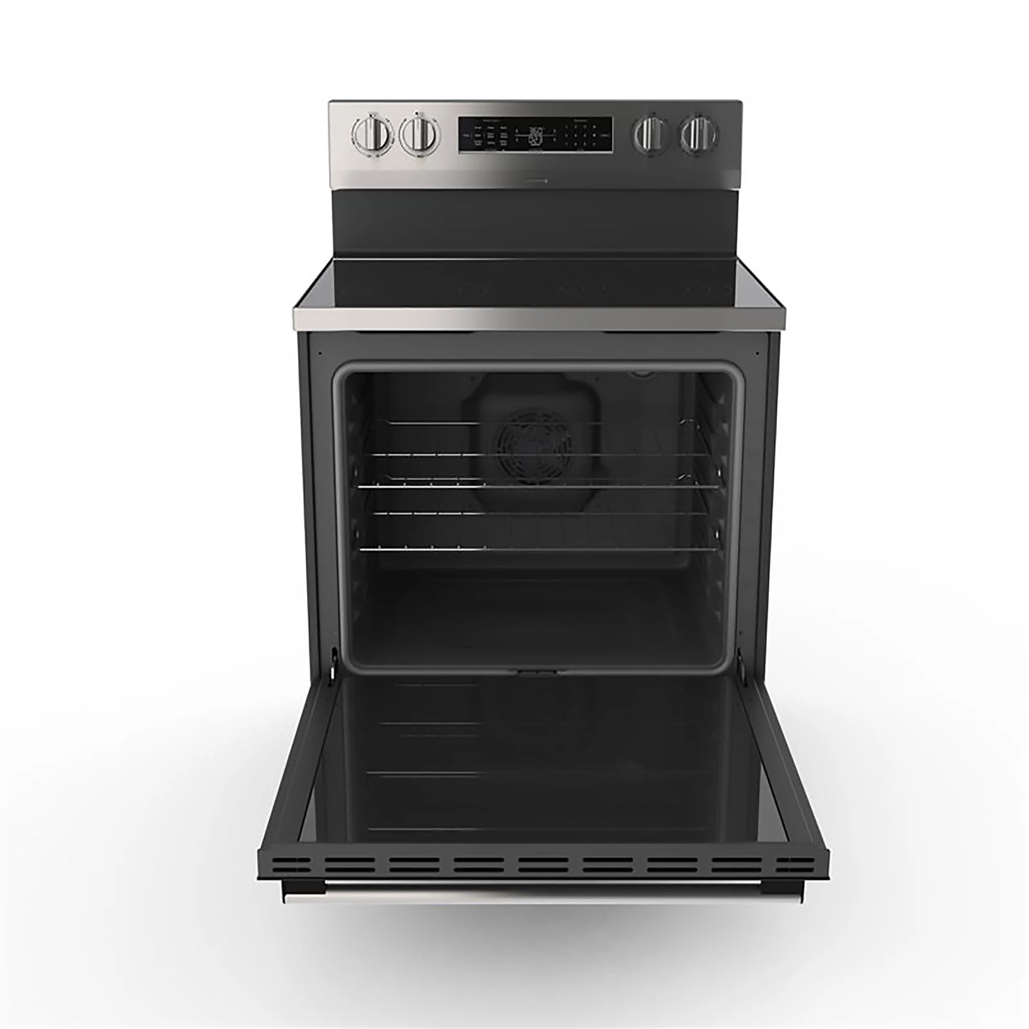 L2 Stainless Steel Kitchen Package with French Door Refrigerator, Electric Range & Built-In Dishwasher - Image 5
