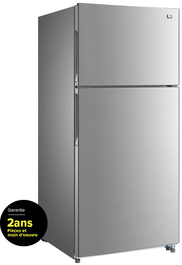 L2 29.5" 18 Cu. Ft. Stainless Steel Top-Freezer Refrigerator - LRT18S4ASTC - Image 3