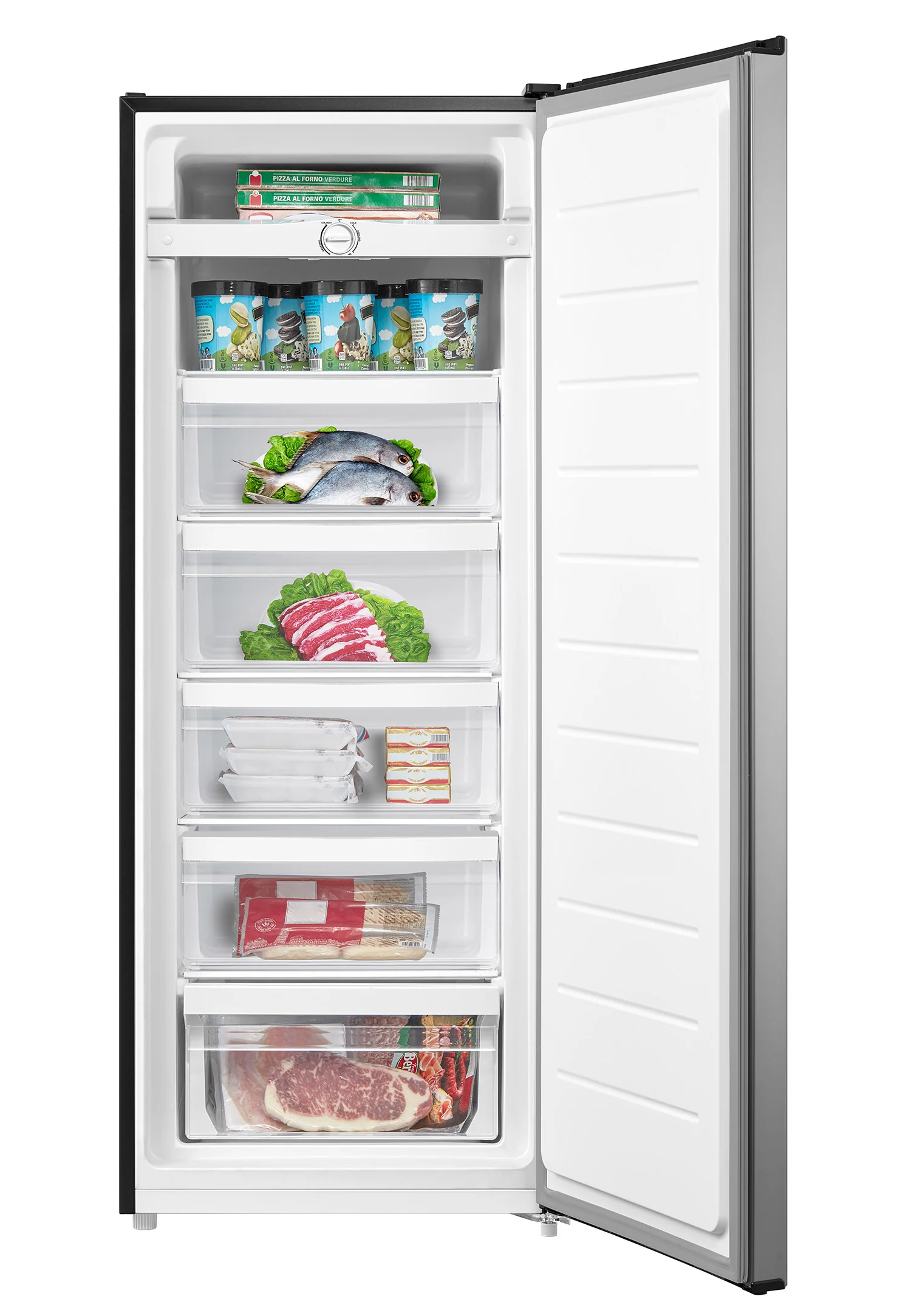 L2 Stainless Steel Upright Freezer and Convertible Fridge (6.9 Cu. Ft) - LRU07B3ASS - Image 6