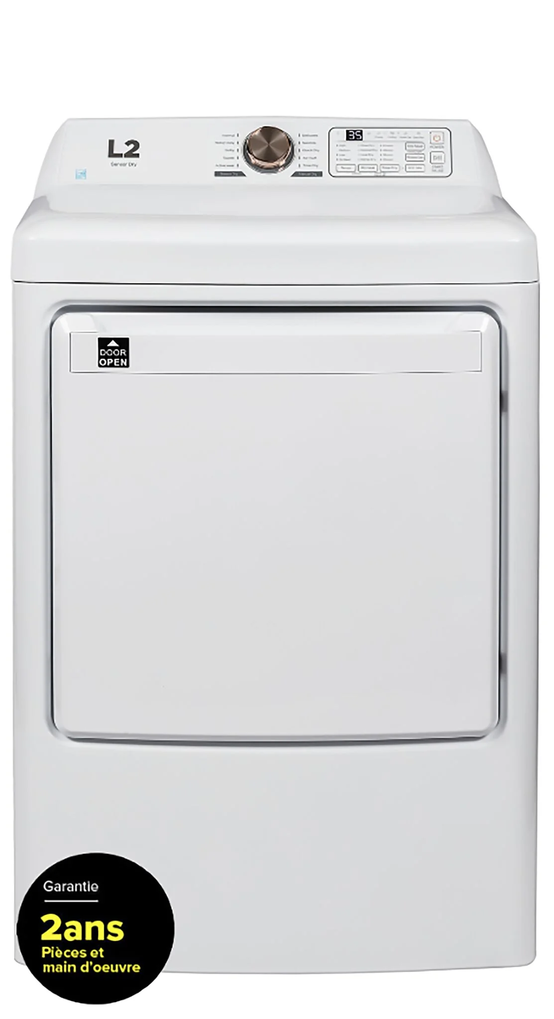 L2 White Electric Dryer (7.0 Cu.ft) - LE47A3AWW - Image 3