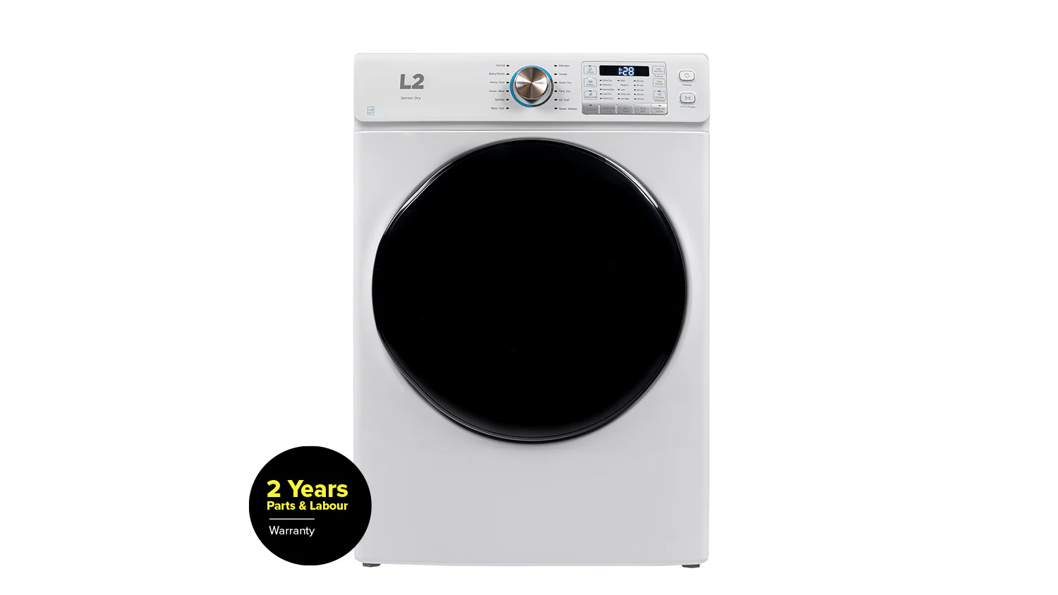 L2 White Electric Dryer (8.0 Cu. Ft) -  LE52N3AWW - Image 2