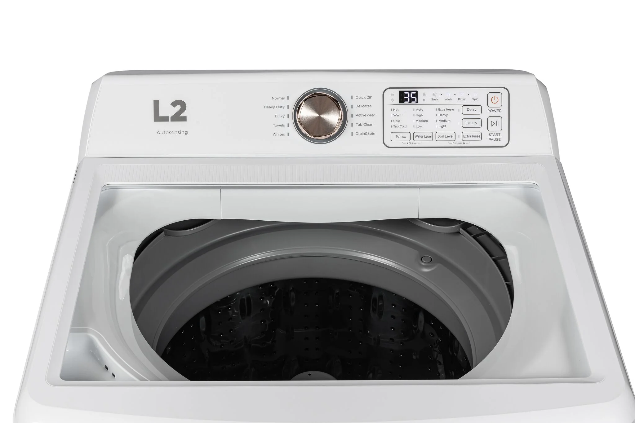 L2 White Top Load Electric Washer (5.1 Cu.ft ) - LT51N1BWWC - Image 4