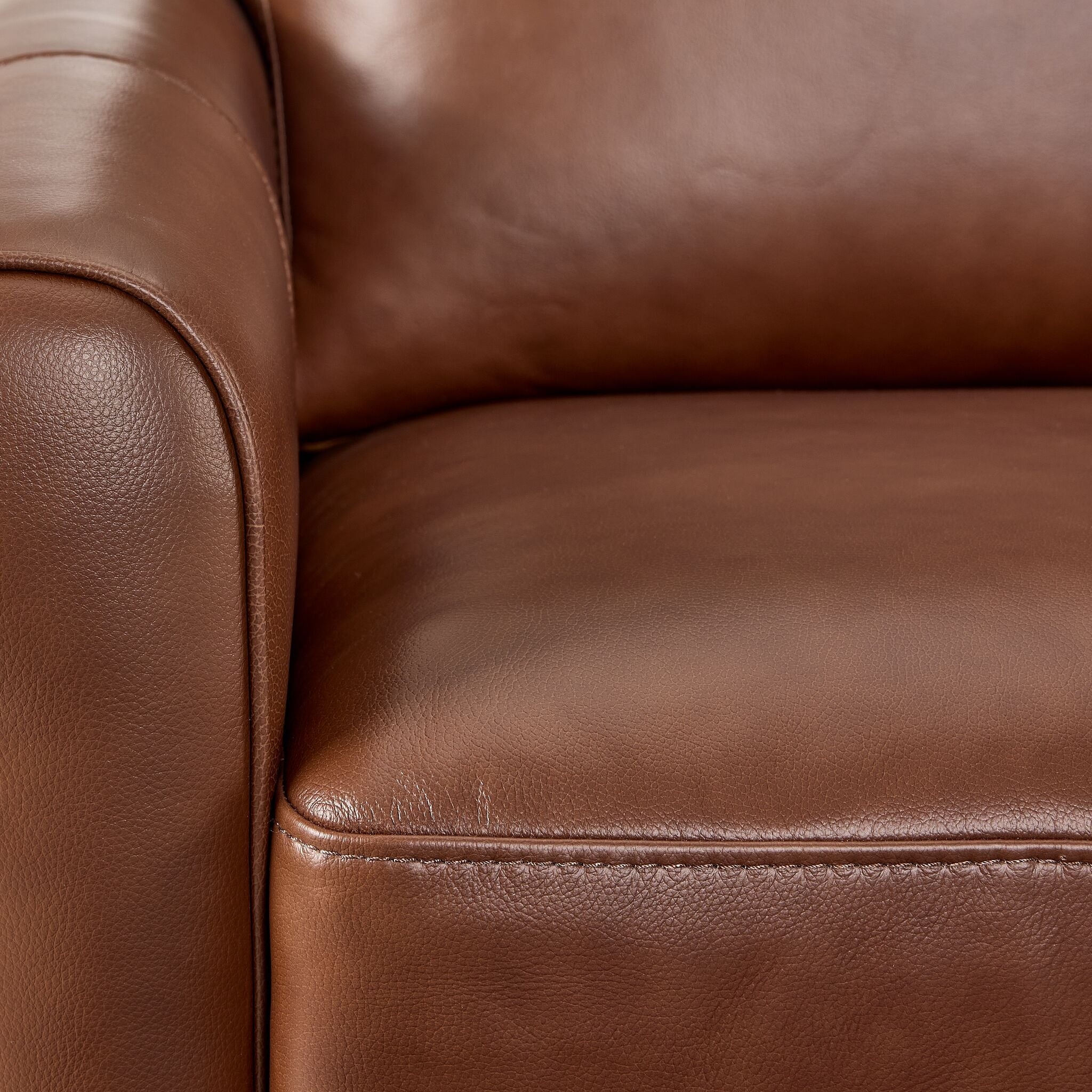 Laguna Leather Swivel Chair - Brown - Image 3