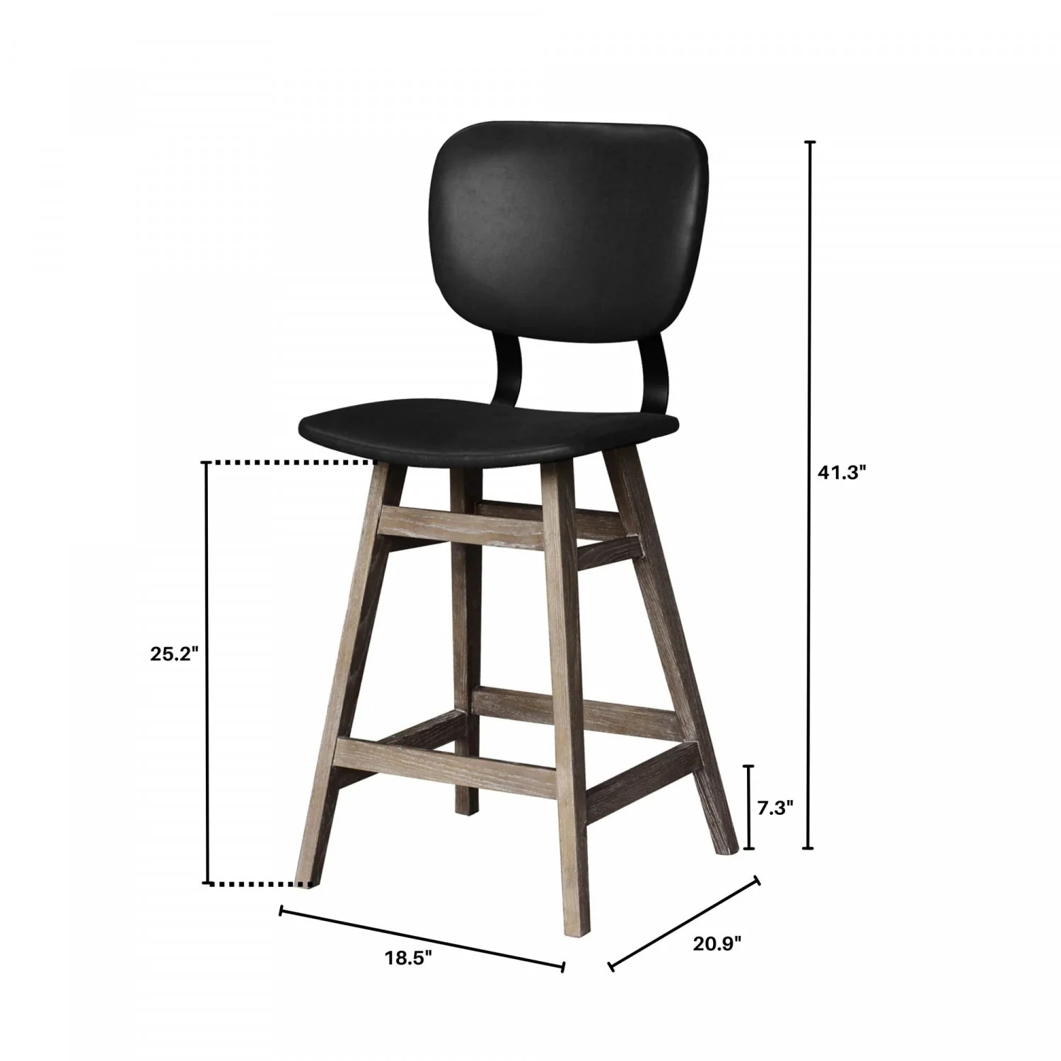 Lamarthe Counter Stool - Antique Black - Image 4