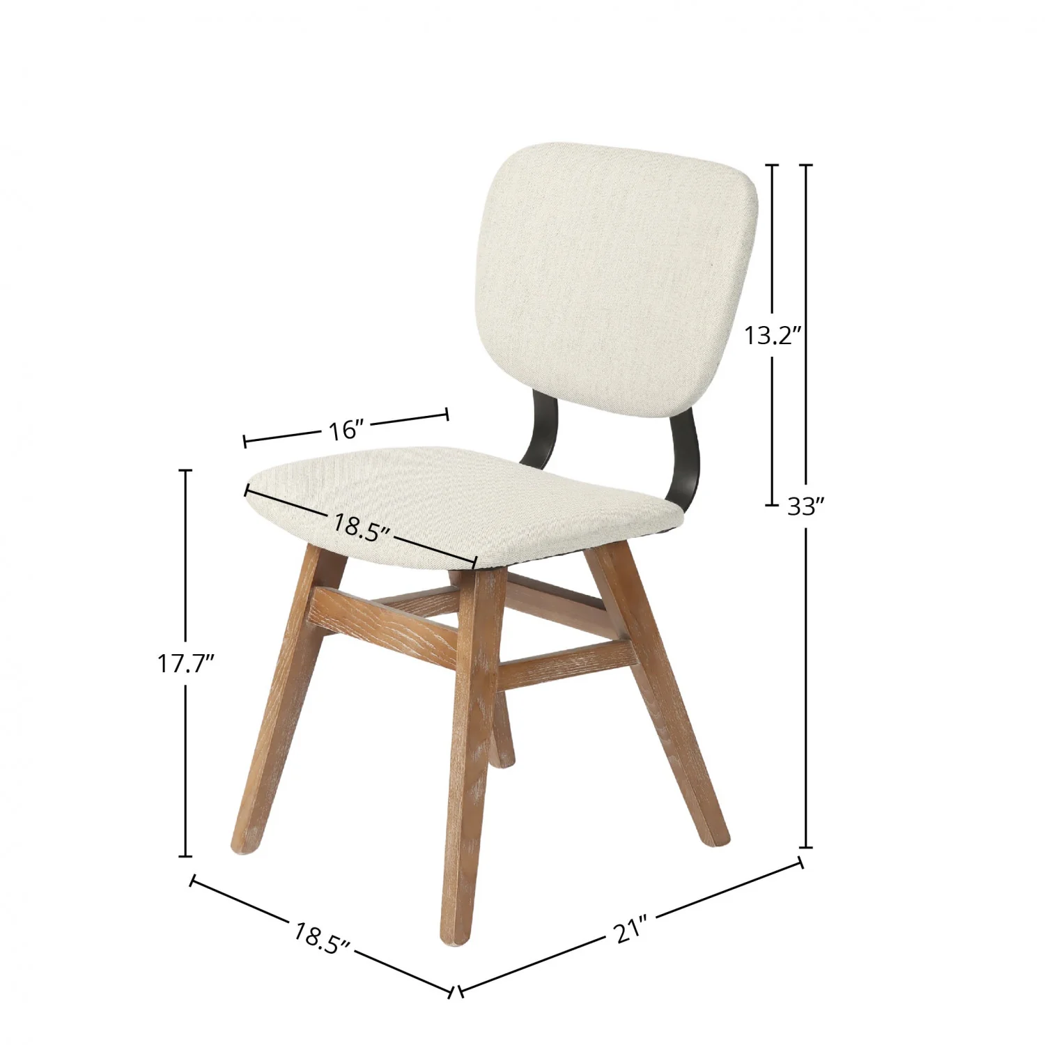 Lamarthe Dining Chair - Tweed Haze - Set of Two - Image 3