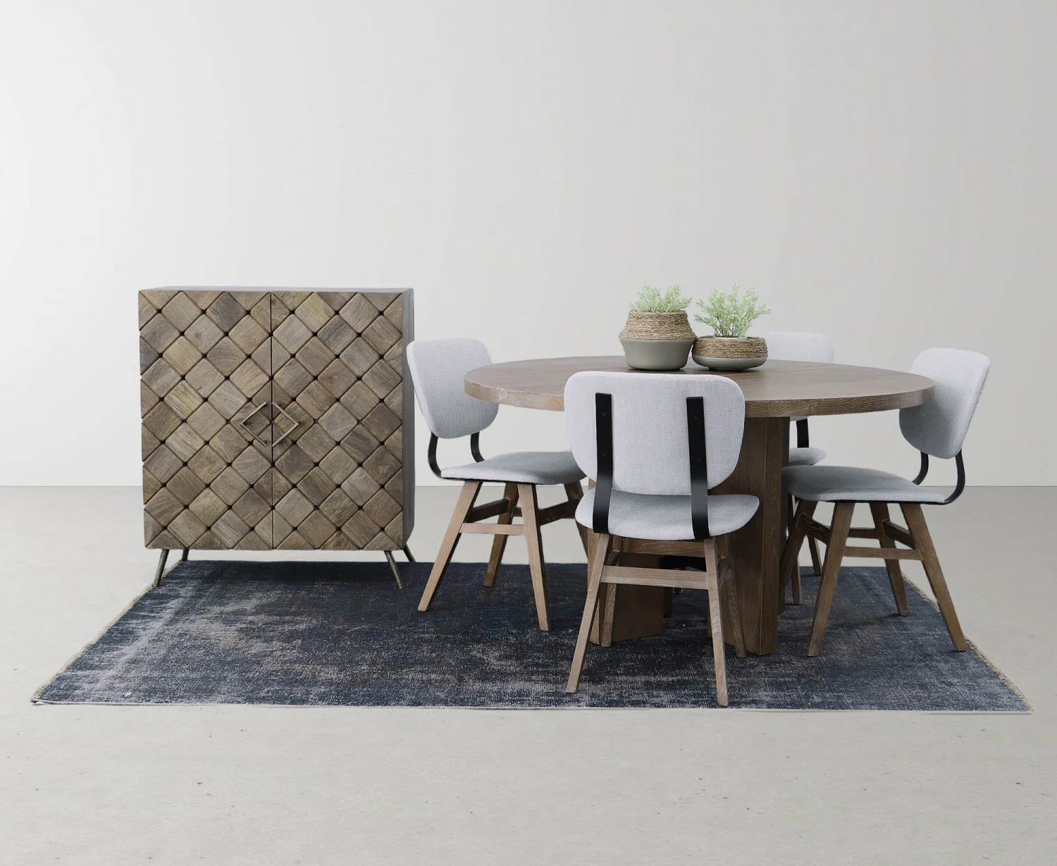 Lamarthe Dining Chair - Tweed Haze - Set of Two - Image 9