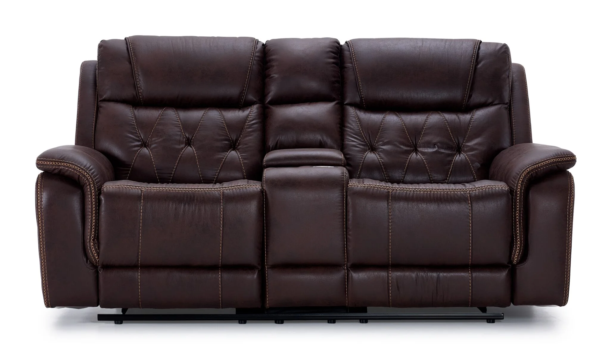 Laredo Power Reclining Loveseat with Console - Walnut - Image 2