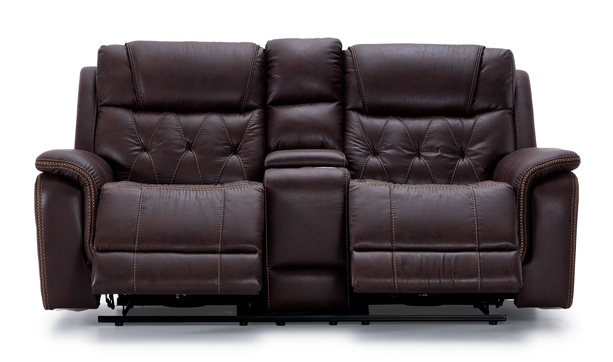 Laredo Power Reclining Loveseat with Console - Walnut - Image 5