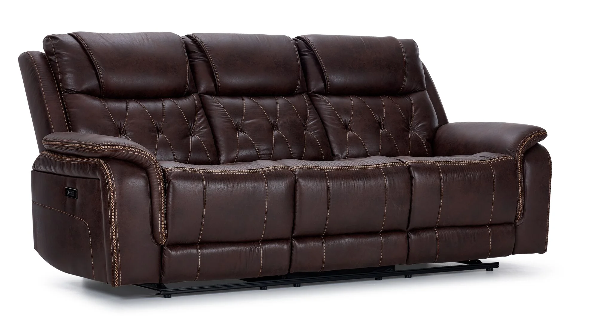 Laredo Power Reclining Sofa and Chair Set - Walnut - Image 2