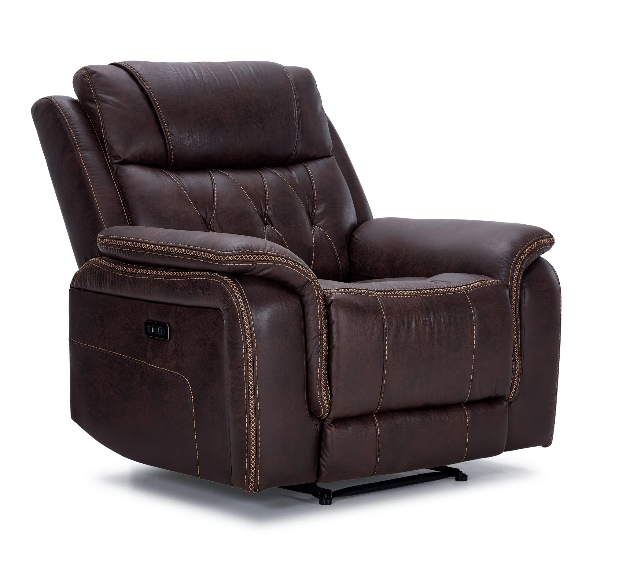 Laredo Power Reclining Sofa and Chair Set - Walnut - Image 3