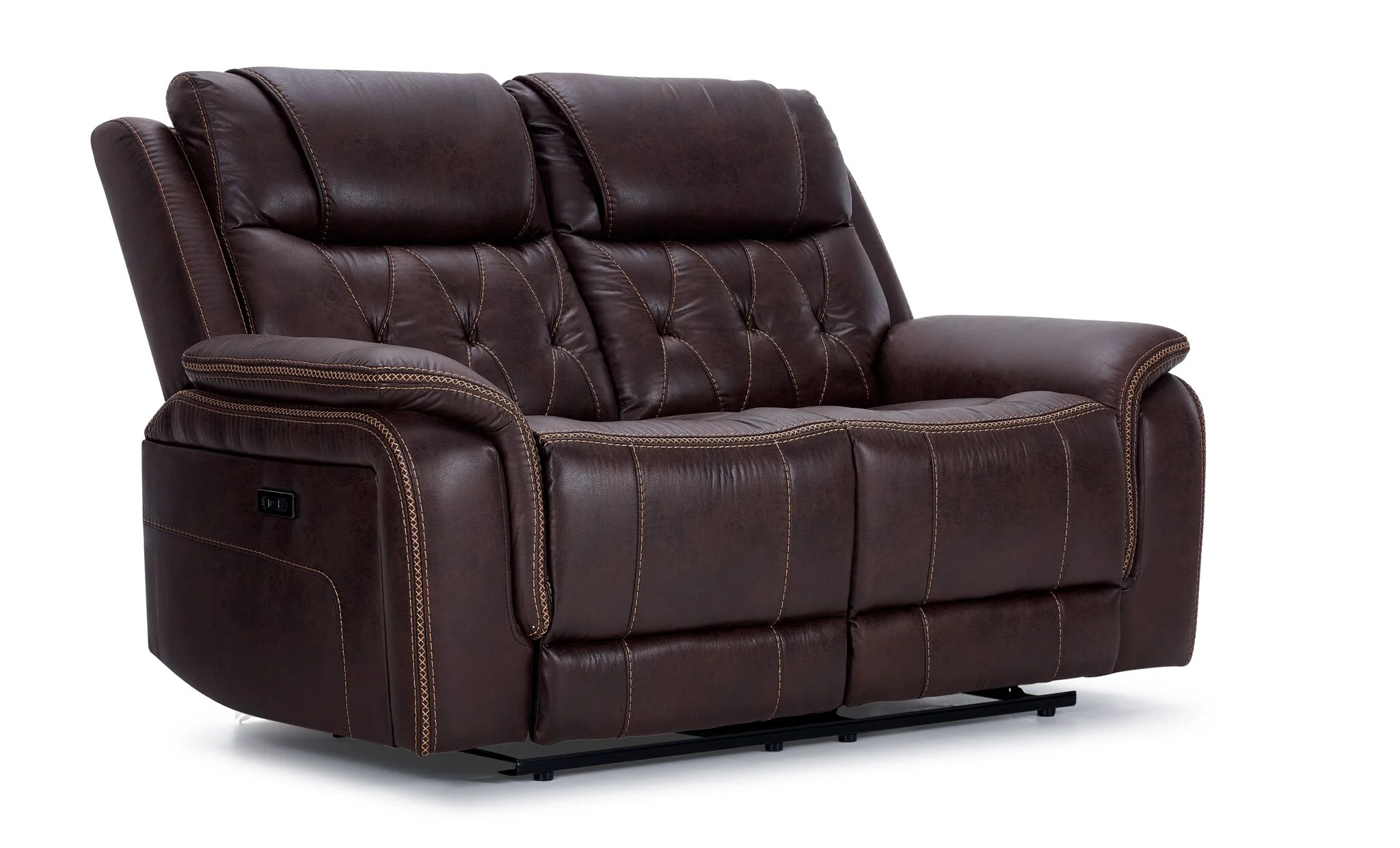 Laredo Power Reclining Sofa, Loveseat and Chair Set - Walnut - Image 3