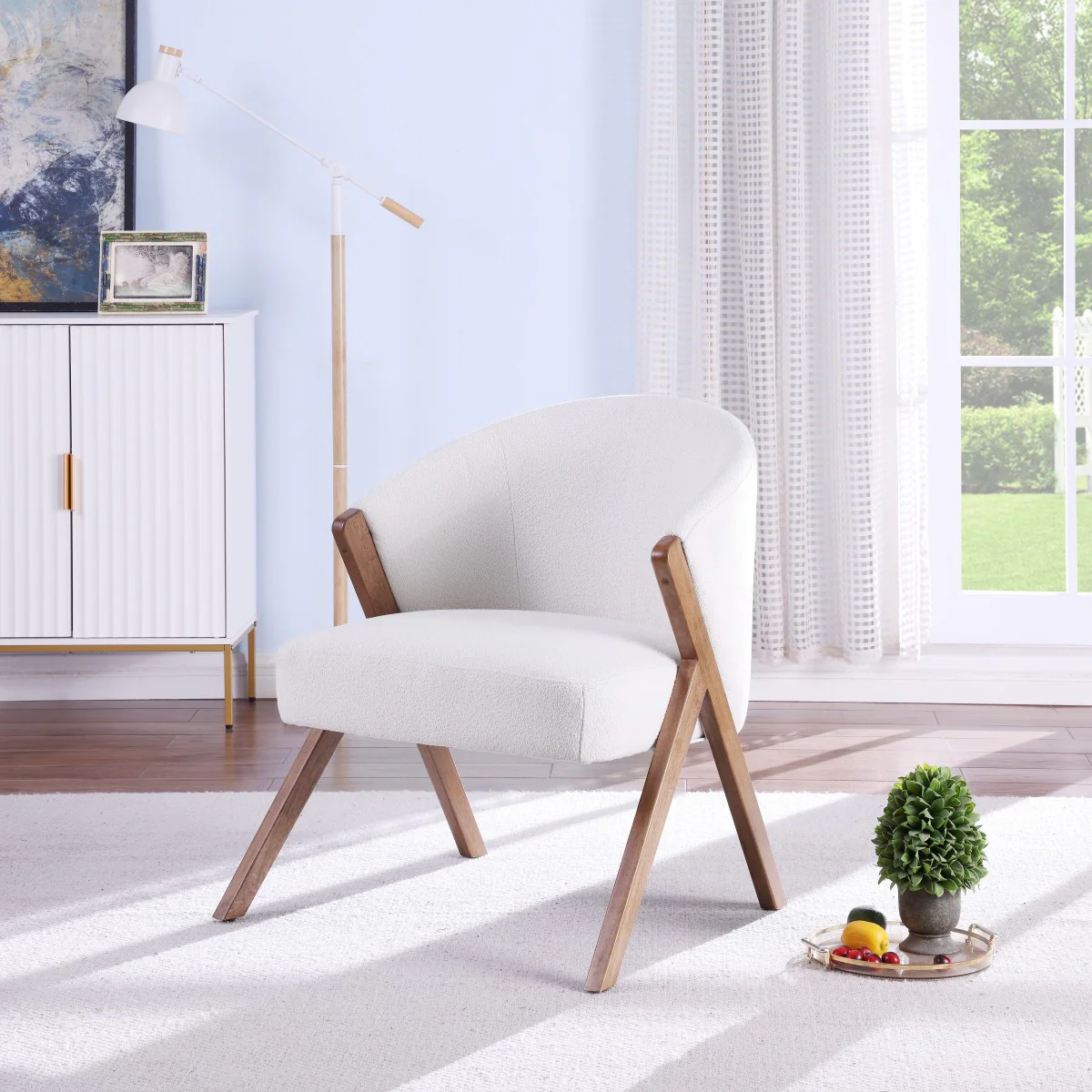Lathan Accent Chair - Cream - Image 2
