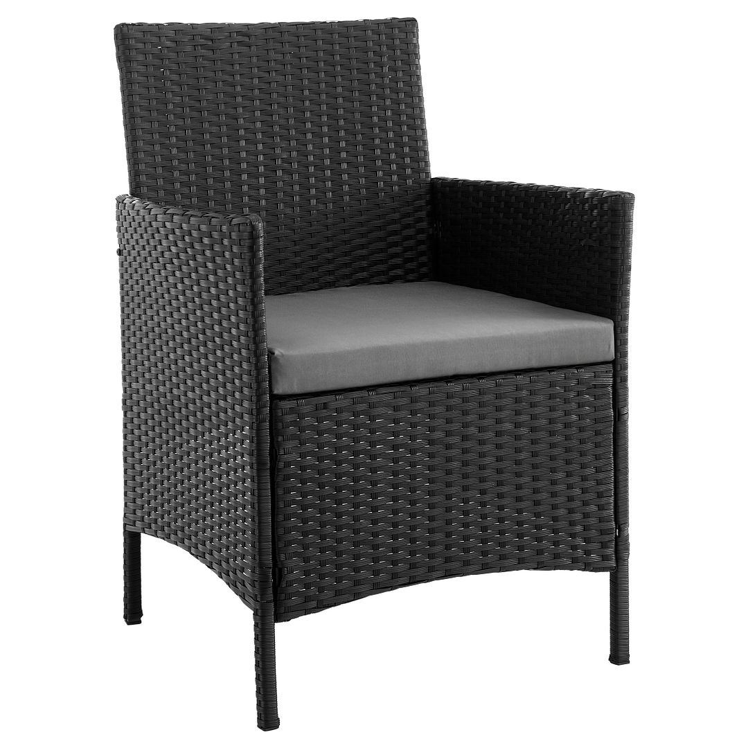 Lavaca 4-Piece Outdoor Conversation Set - Black/Grey - Image 4