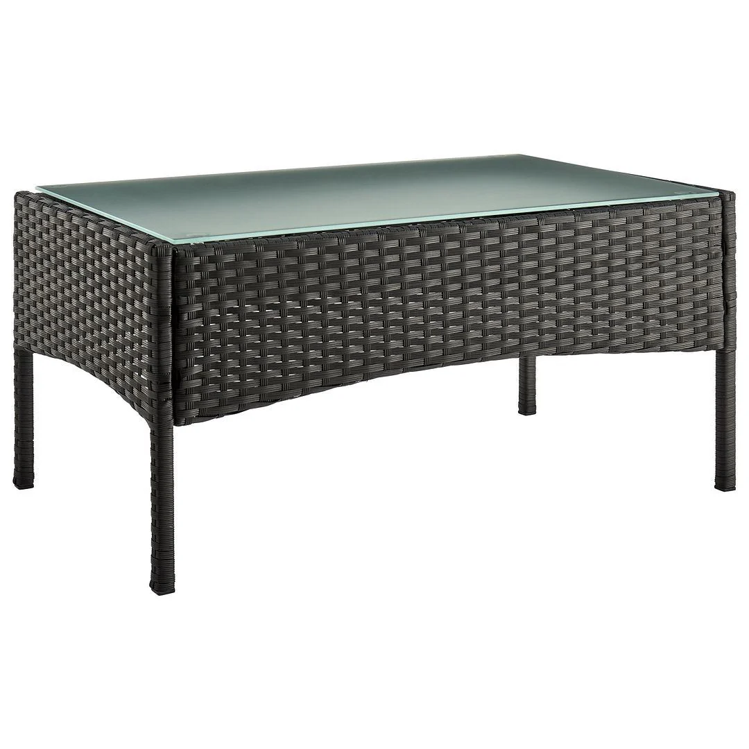 Lavaca 4-Piece Outdoor Conversation Set - Black/Grey - Image 5