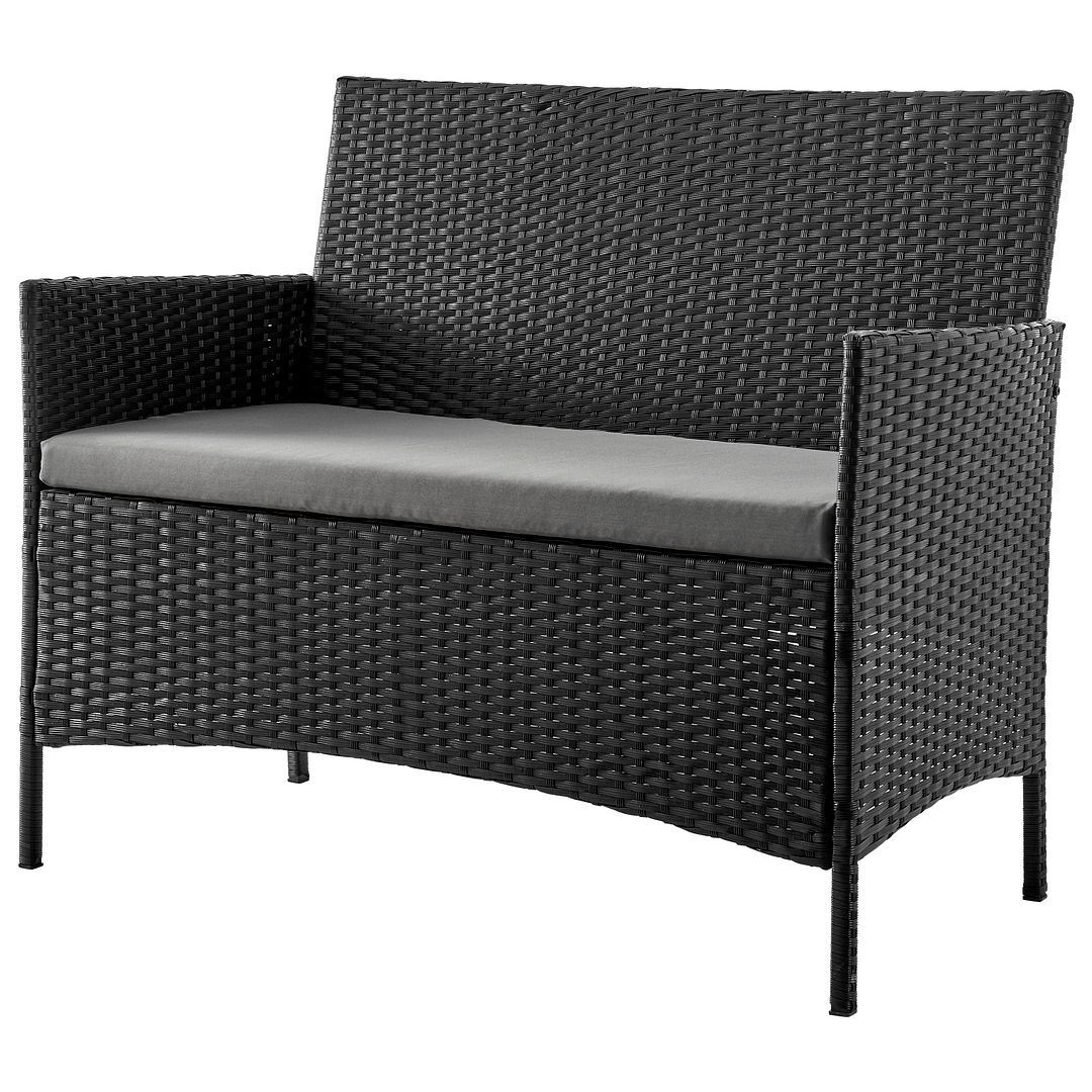 Lavaca 4-Piece Outdoor Conversation Set - Black/Grey - Image 6