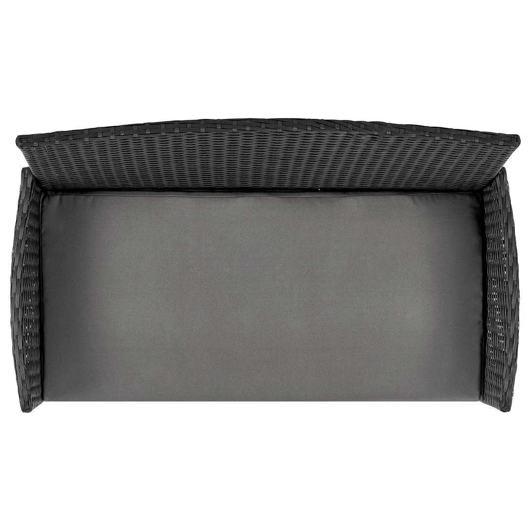 Lavaca 4-Piece Outdoor Conversation Set - Black/Grey - Image 7