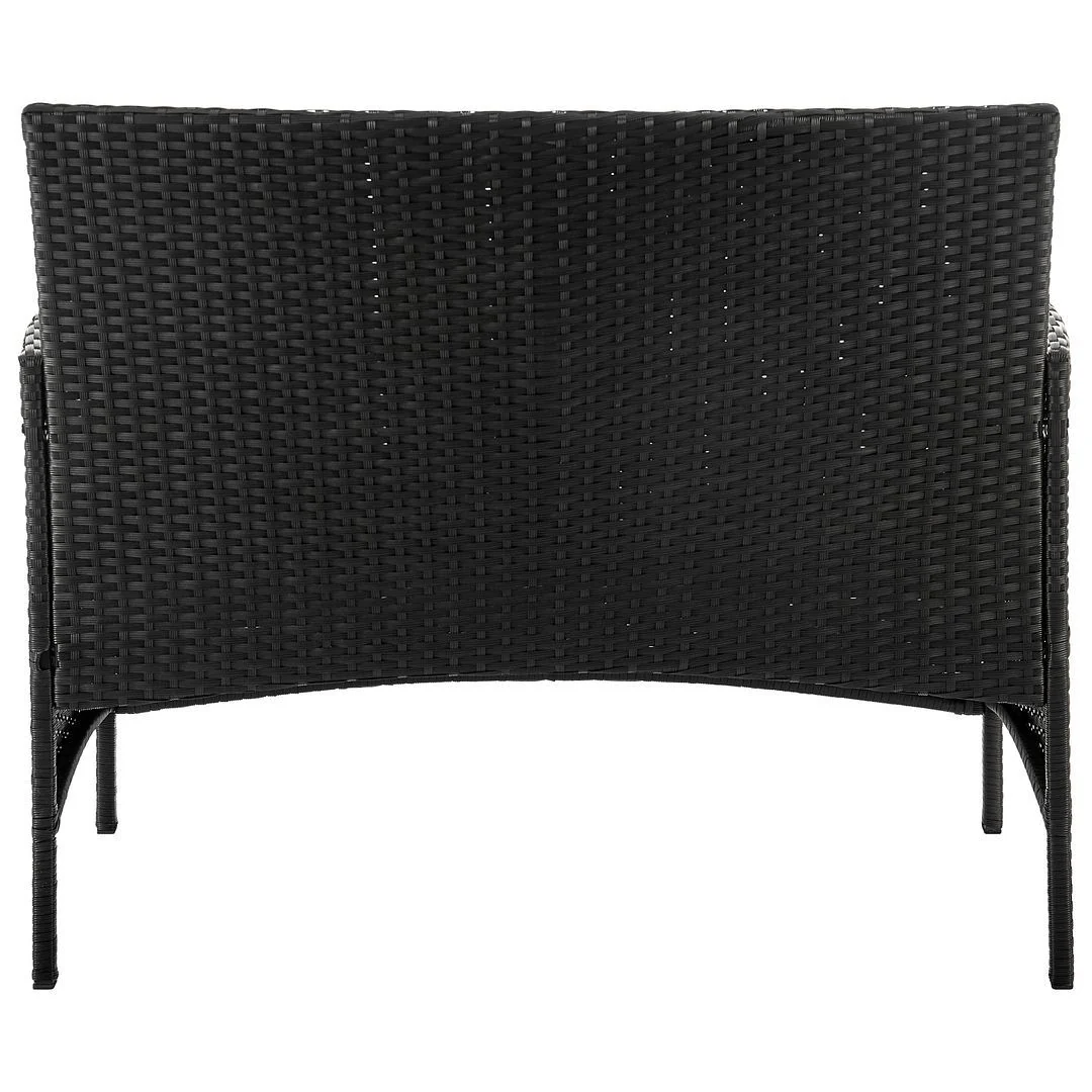 Lavaca 4-Piece Outdoor Conversation Set - Black/Grey - Image 8
