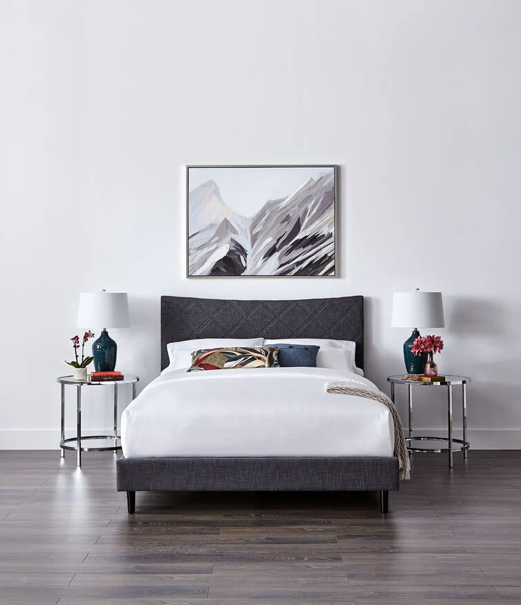 Lawrence 3-Piece Full Bed - Dark Grey - Image 2