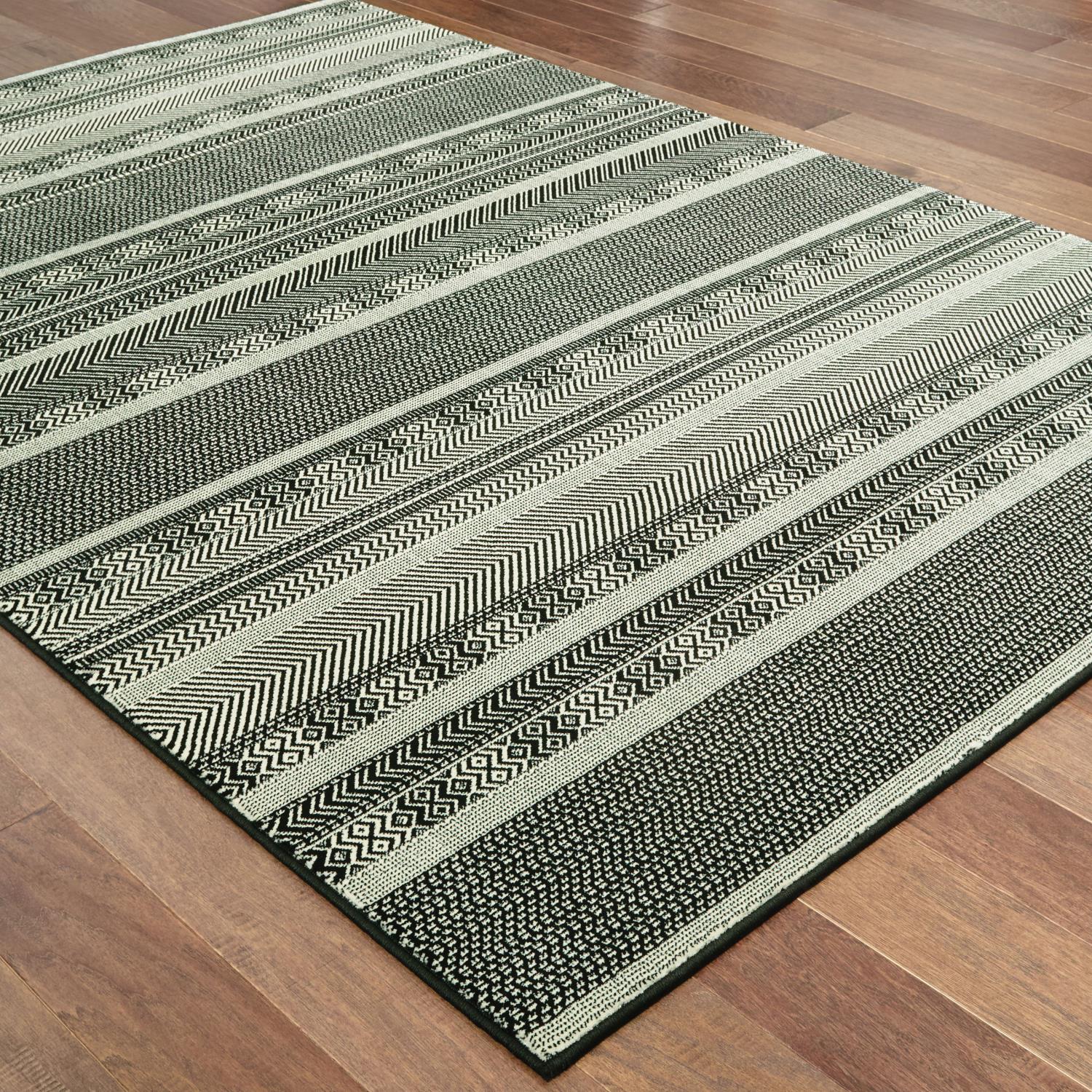 Ledger W1802KL Striped Area Rug (5'3"X7'6") - Image 3