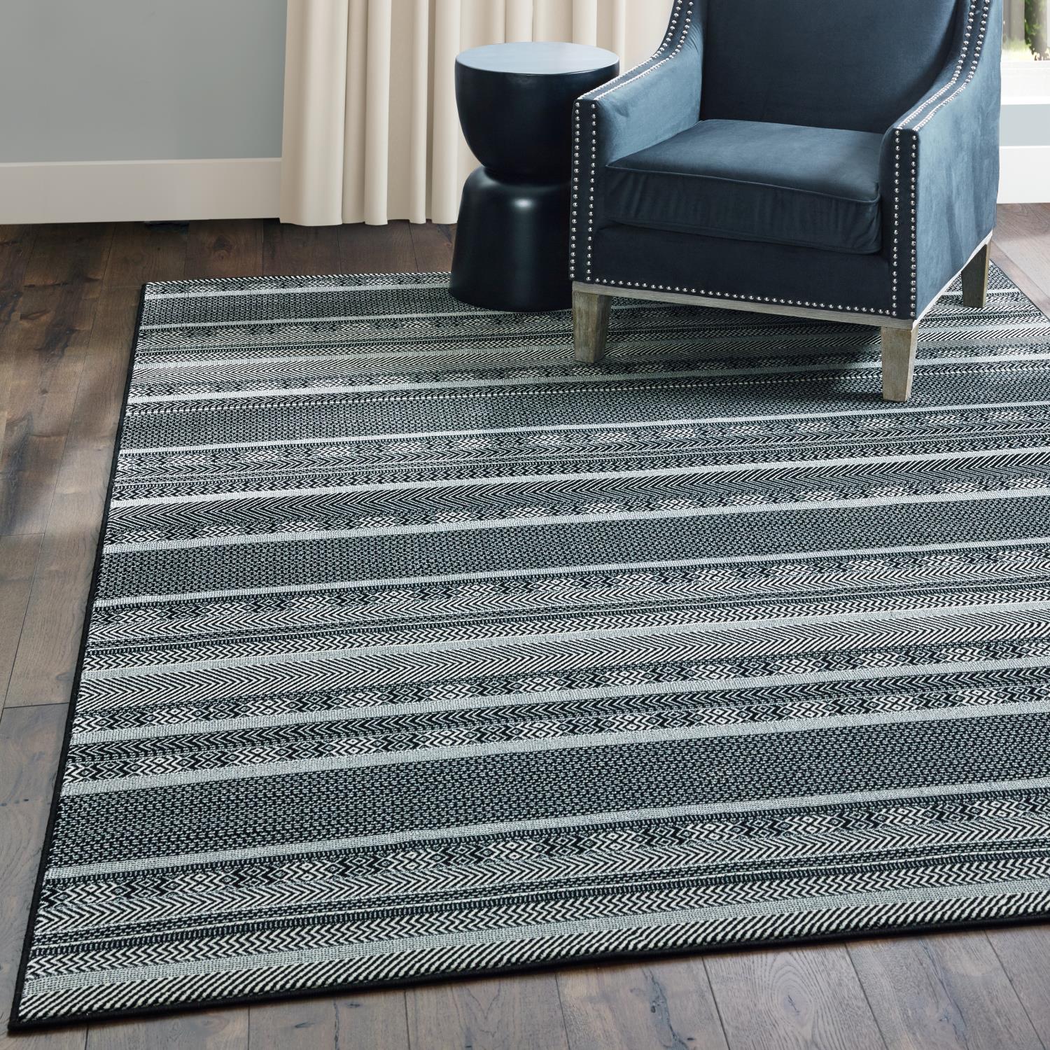 Ledger W1802KL Striped Area Rug (5'3"X7'6") - Image 4