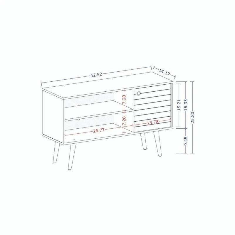 Lekedi 42" TV Stand - Rustic Brown/Aqua Blue - Image 7