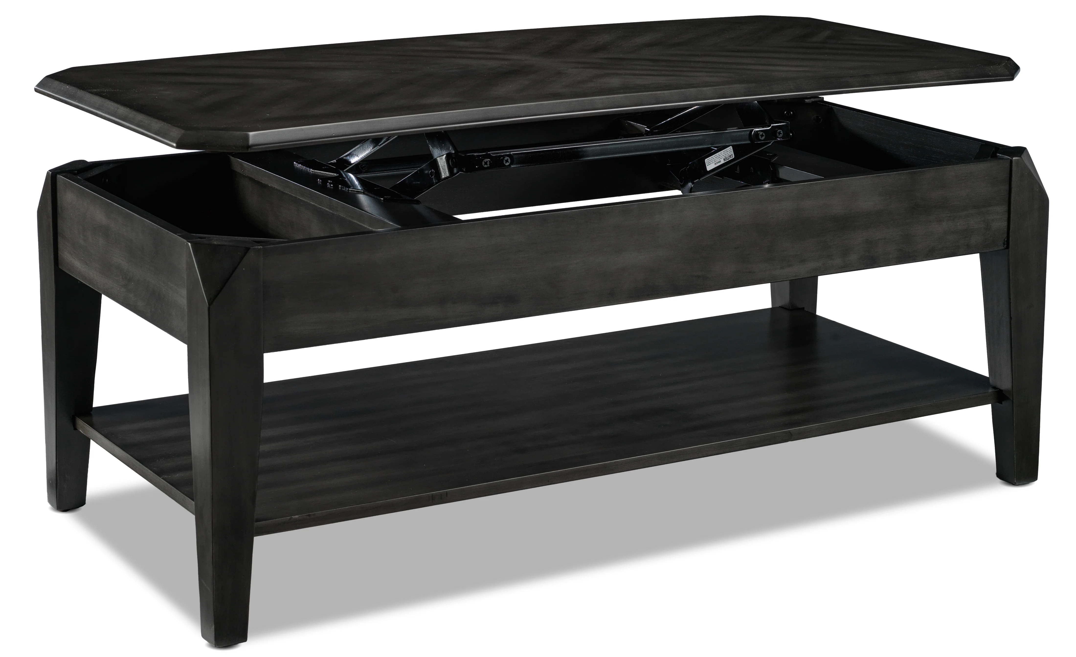 Lennox 47" Lift-Top Coffee Table - Dark Grey - Image 3