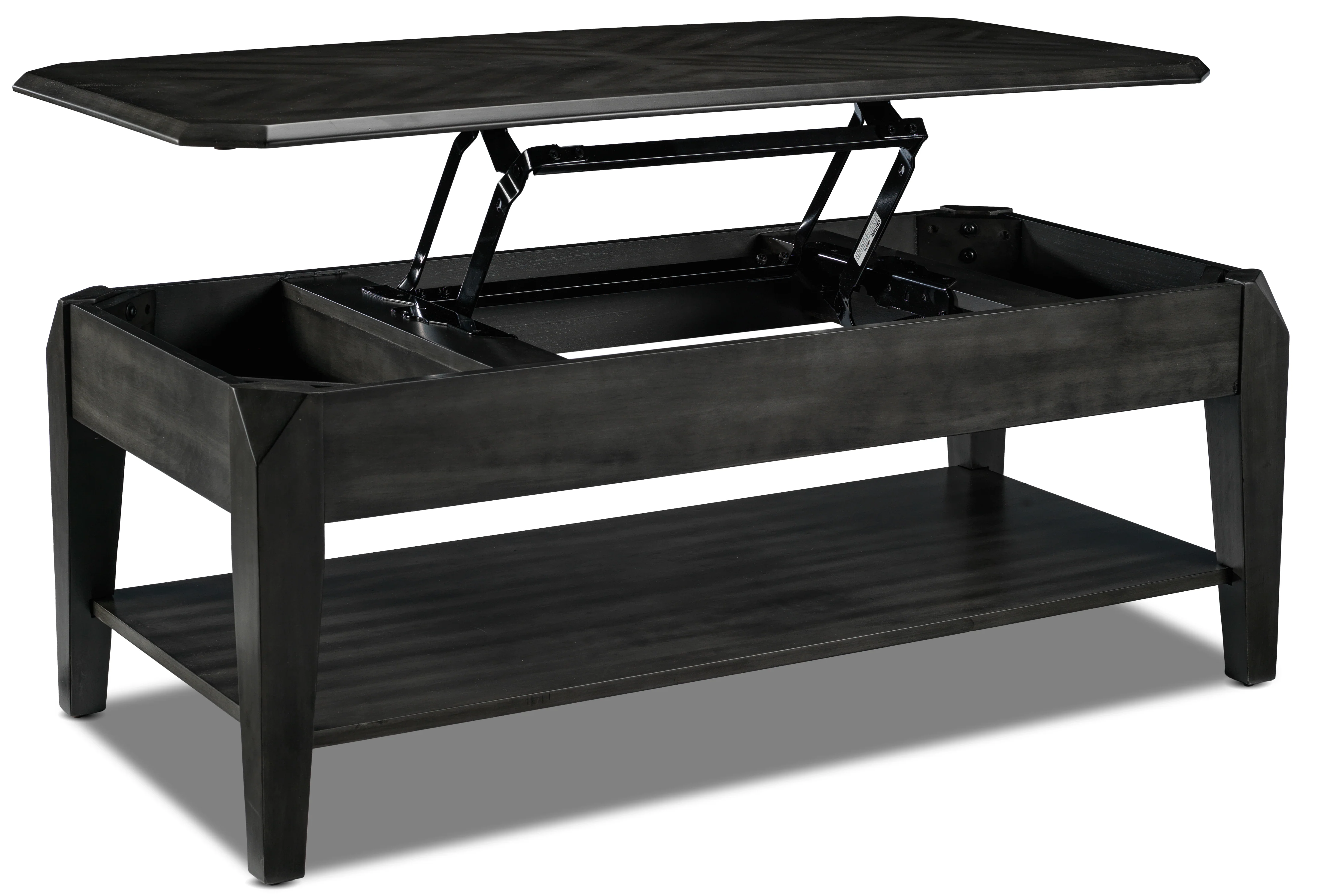 Lennox 47" Lift-Top Coffee Table - Dark Grey - Image 5