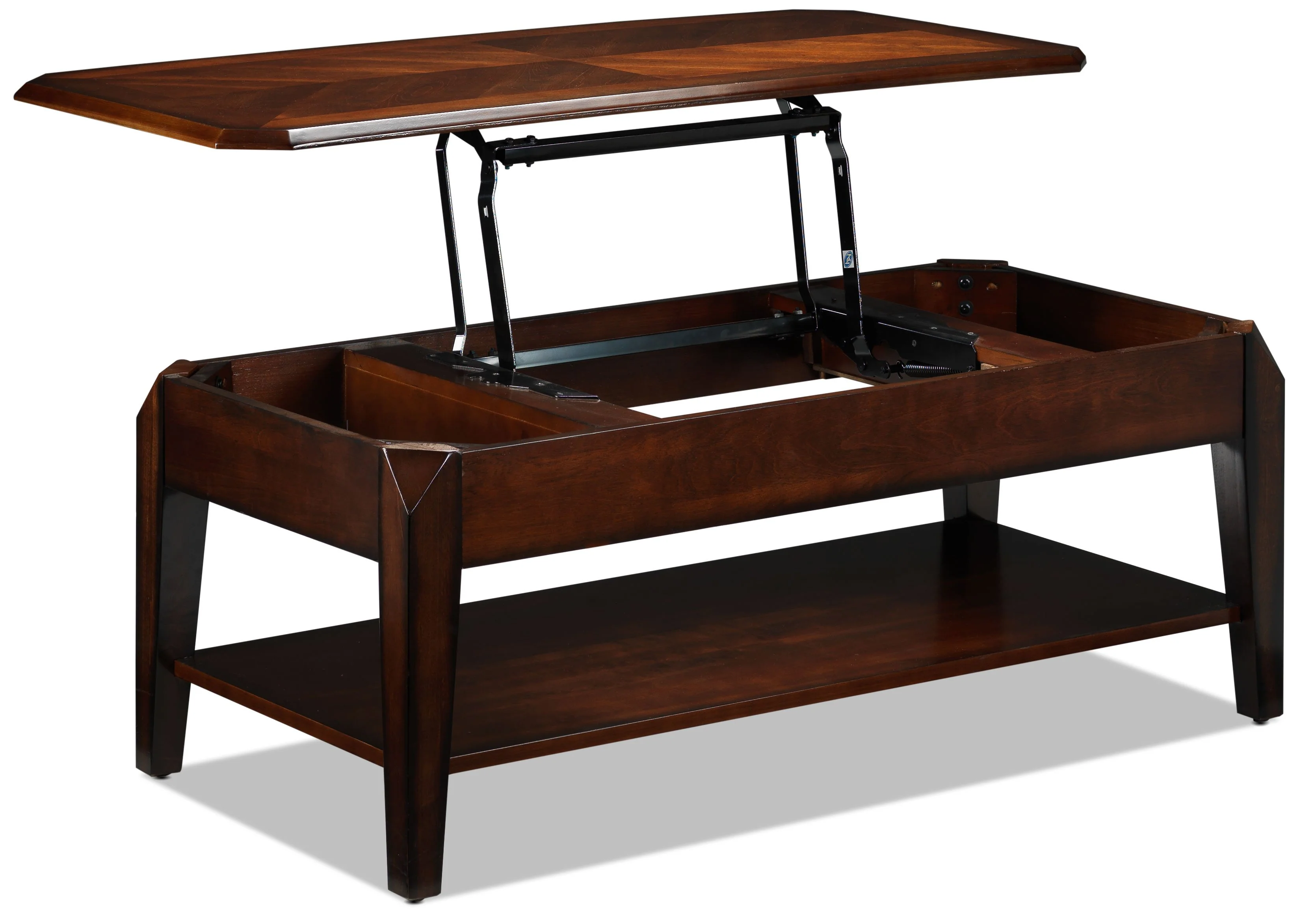 Lennox 47" Lift-Top Coffee Table - Walnut - Image 3