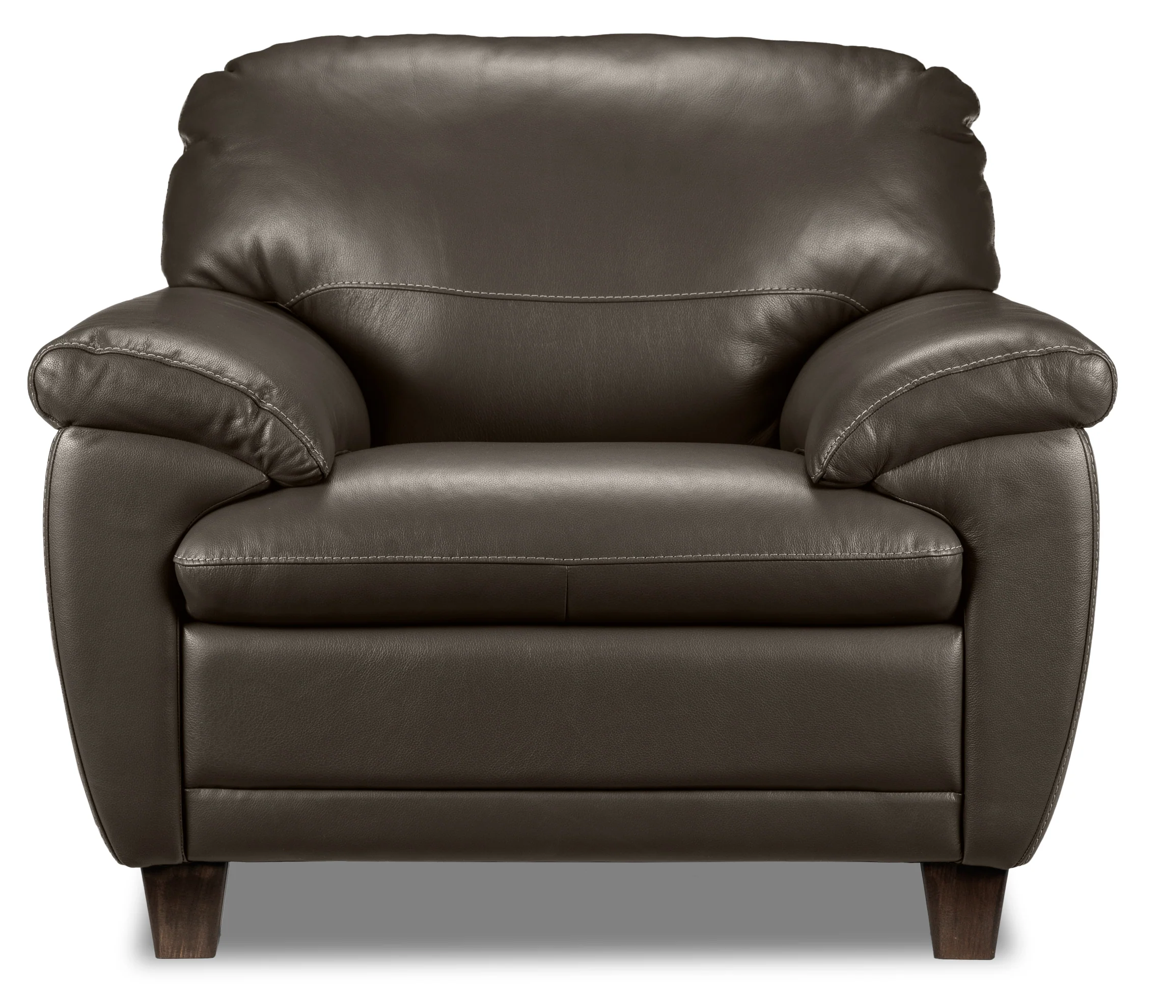 Leonardo Leather Chair - Taupe - Image 2