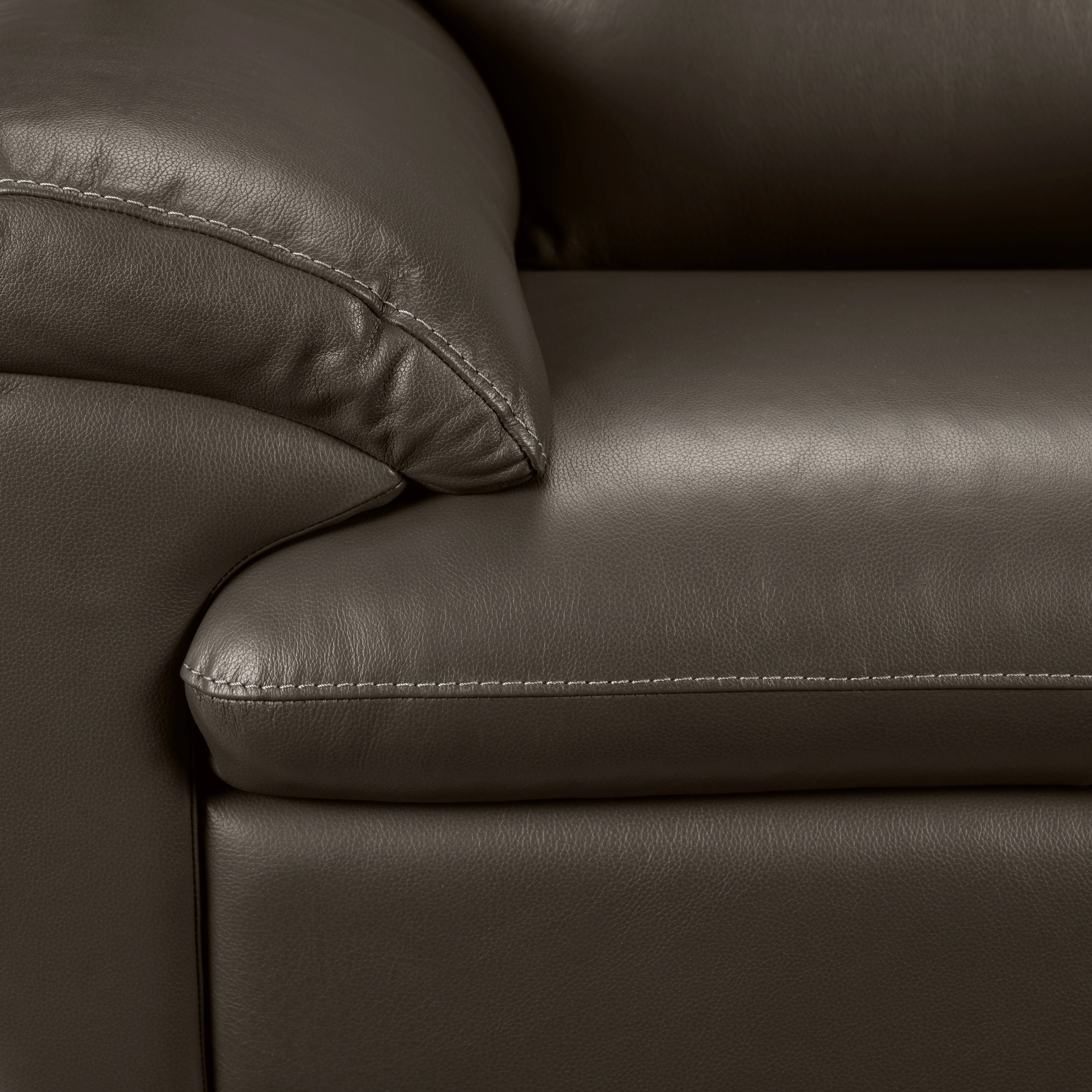 Leonardo Leather Chair - Taupe - Image 4
