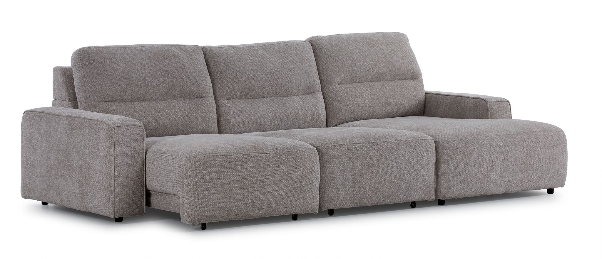 Levine Power Slide Out Sofa Bed with Right Facing Chaise - Taupe - Image 5