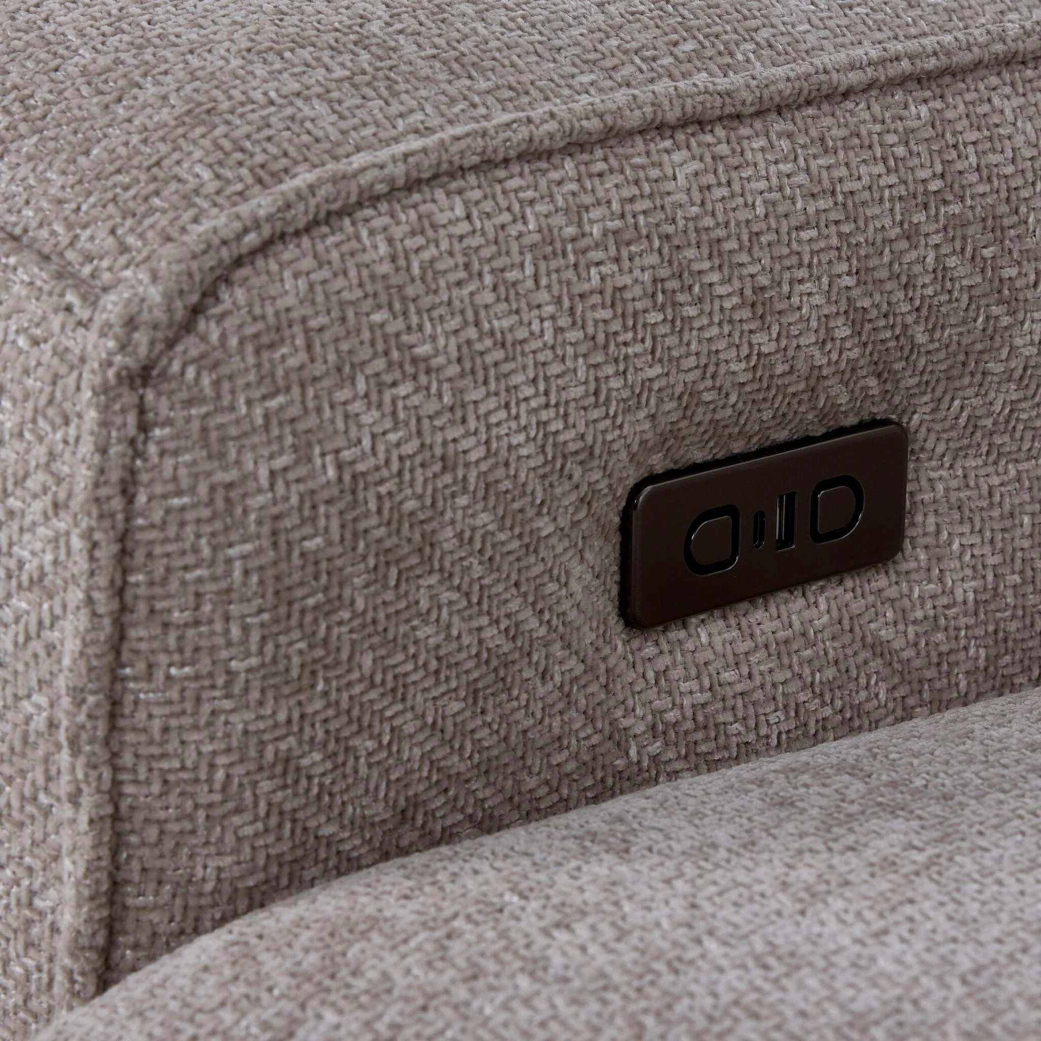 Levine Power Slide Out Sofa Bed with Right Facing Chaise - Taupe - Image 9