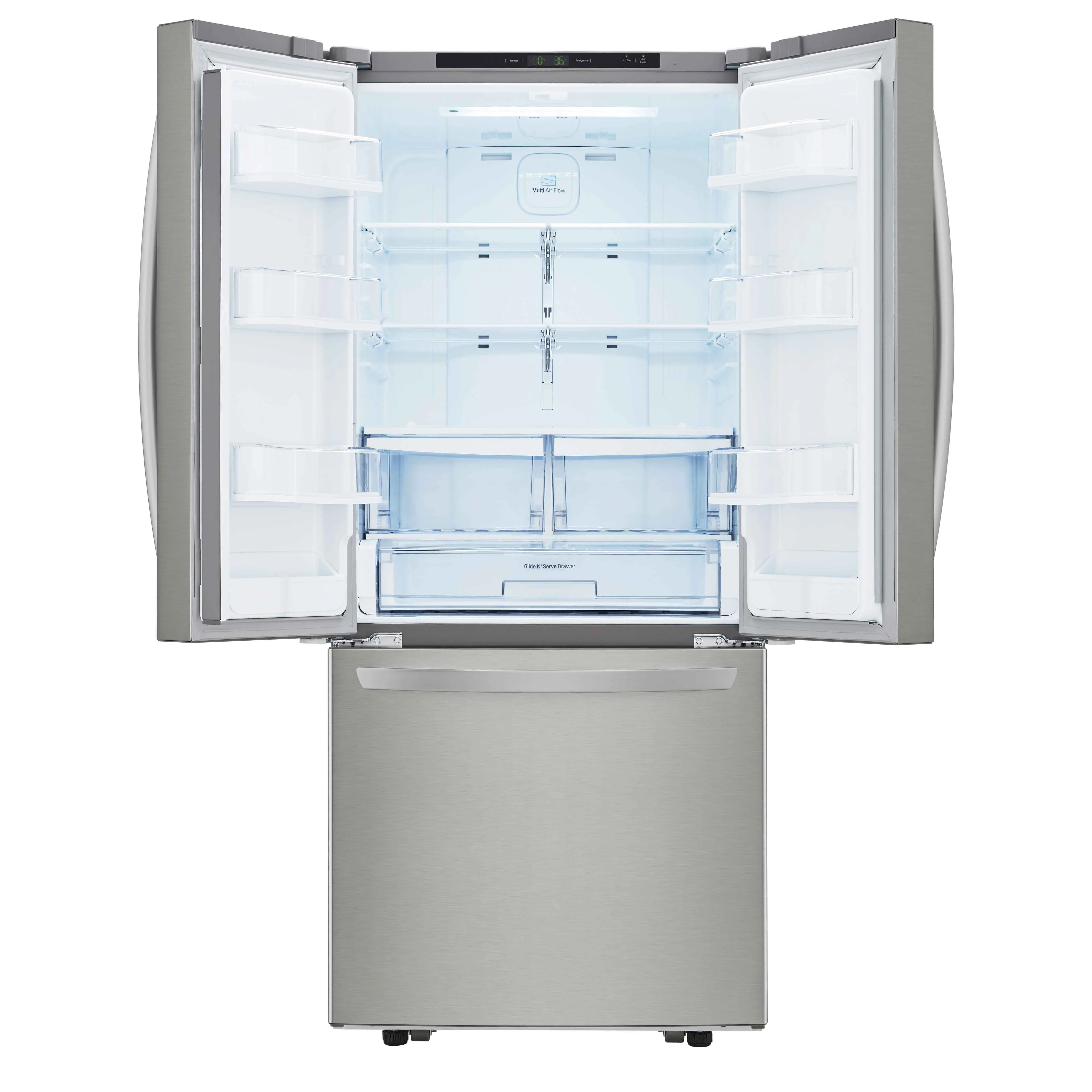 LG 30" 22 Cu. Ft. Smudge Resistant Stainless Steel French Door Refrigerator - LRFNS2200S - Image 5