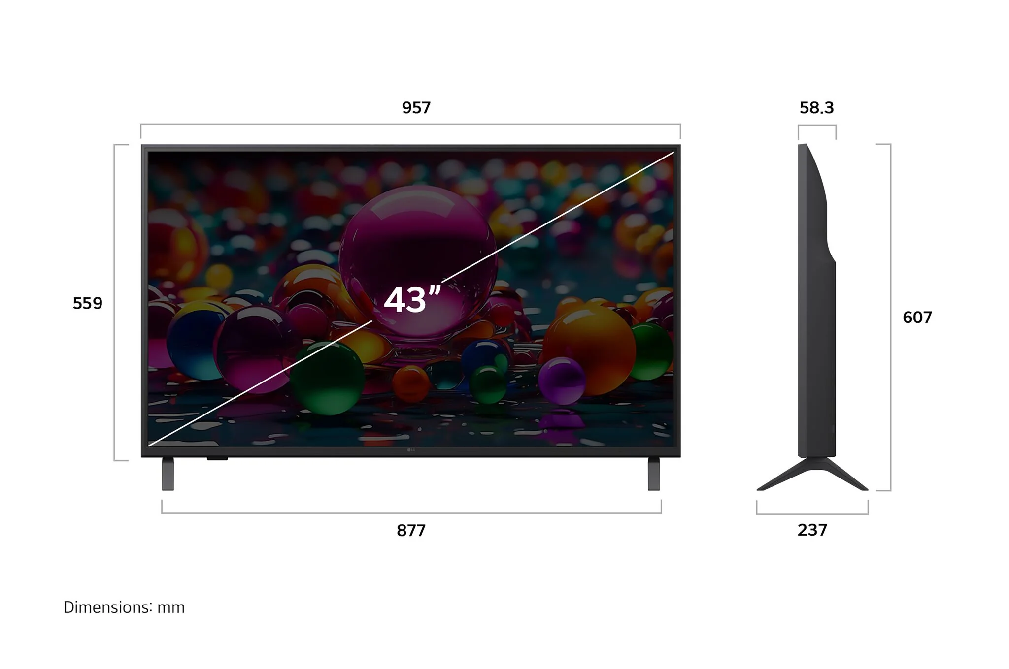 LG 43" 4k Smart UHD TV - 43UA7700PUB - Image 3