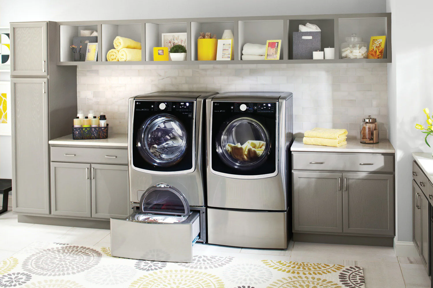 LG Appliances Graphite Steel Sidekick™ Pedestal Washer (1.1 Cu. Ft.) - WD200CV - Image 7