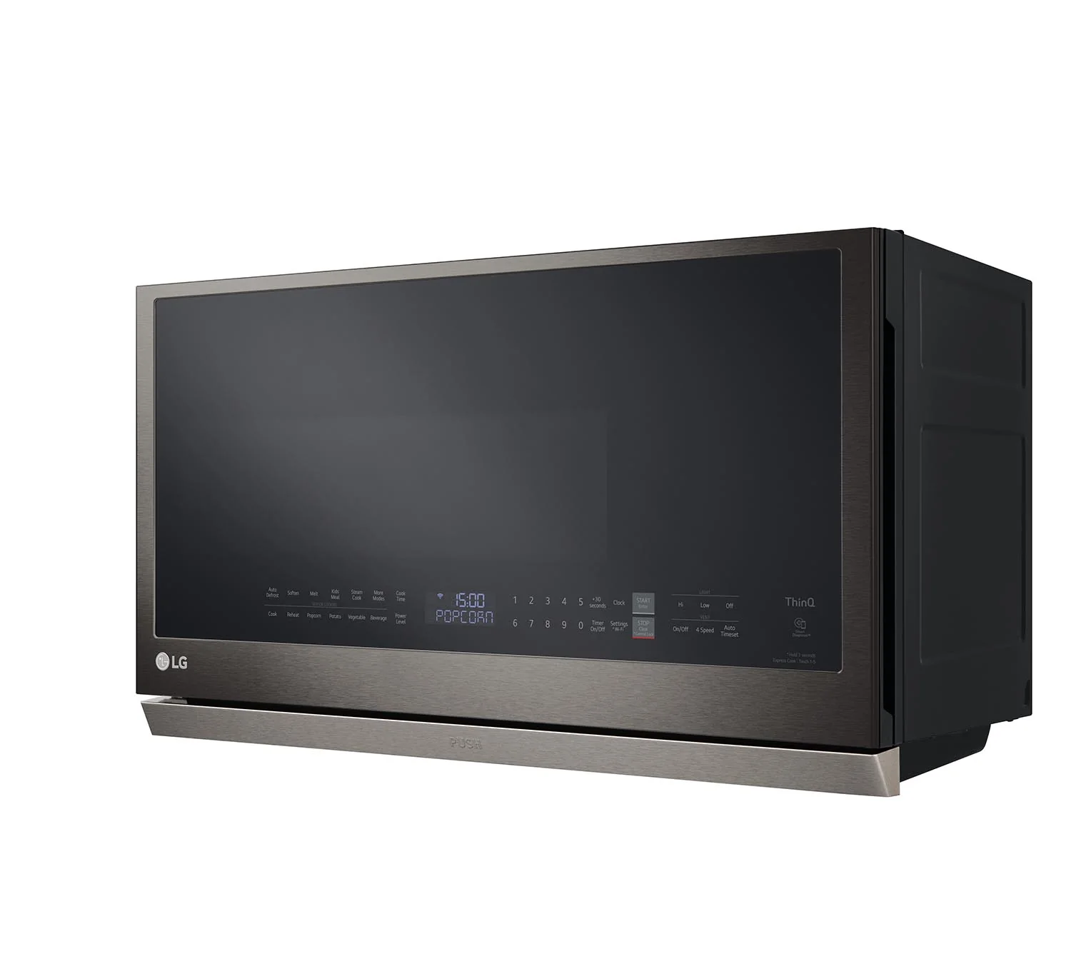 LG Black Stainless Smart Wi-Fi Enabled Over-the-Range Microwave with ExtendaVent® 2.0 & EasyClean® (2.1 cu. ft.) - MVEL2137D - Image 3