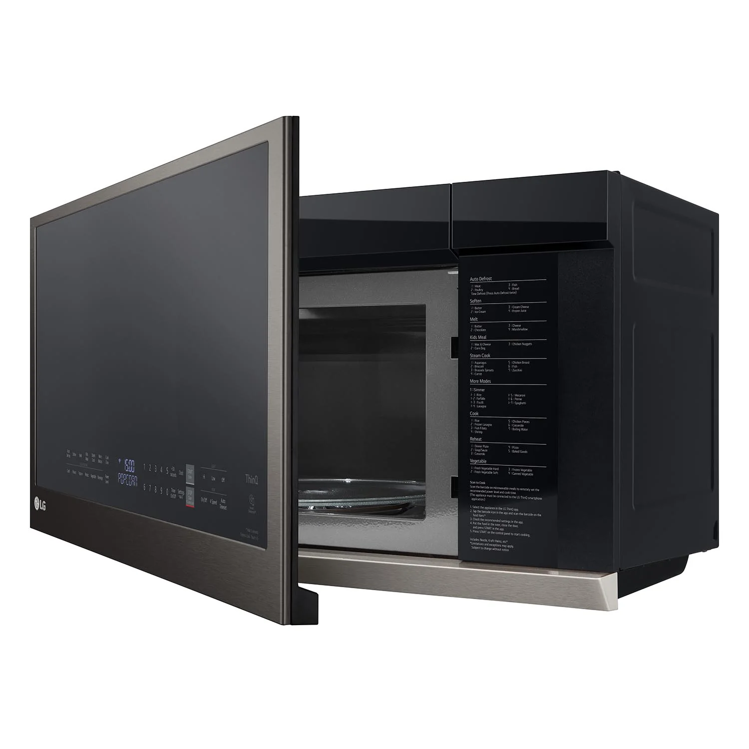 LG Black Stainless Smart Wi-Fi Enabled Over-the-Range Microwave with ExtendaVent® 2.0 & EasyClean® (2.1 cu. ft.) - MVEL2137D - Image 5