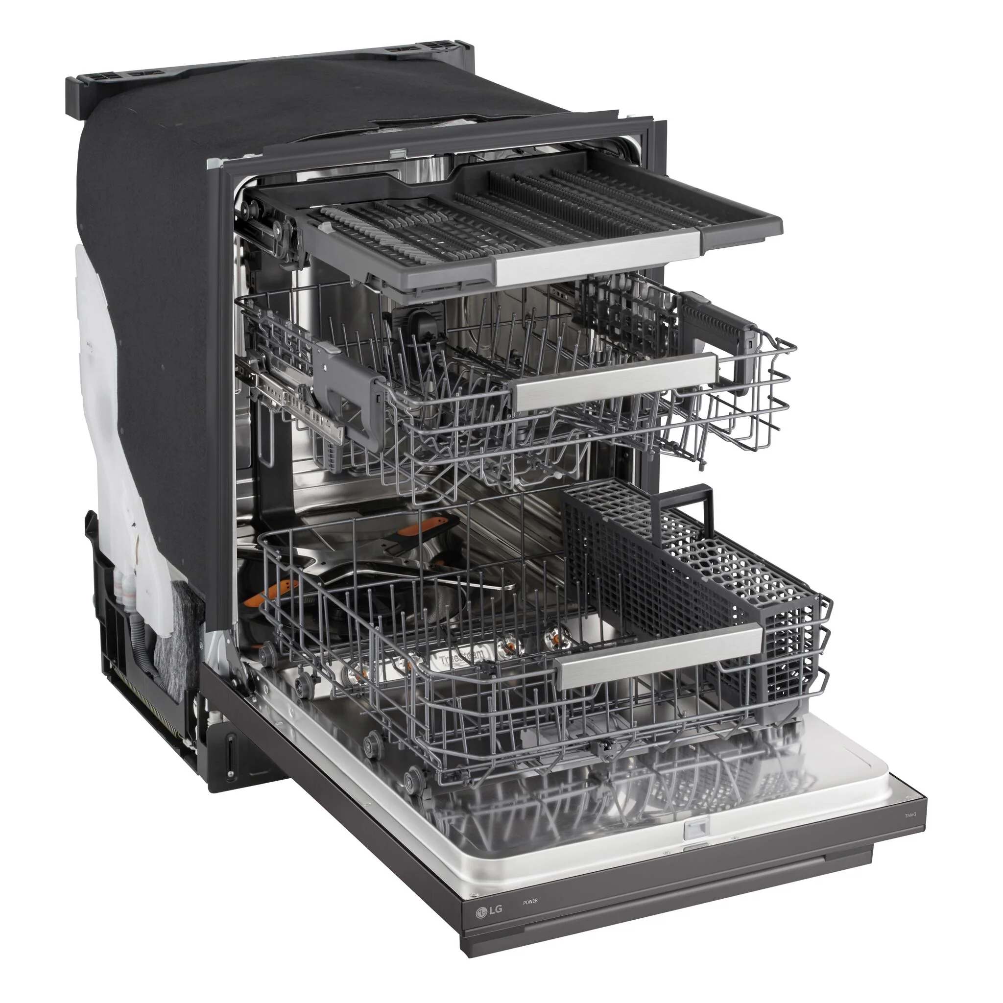 LG Black Stainless Steel 24" Top Control Dishwasher with TrueSteam® - LDNTH753D - Image 4