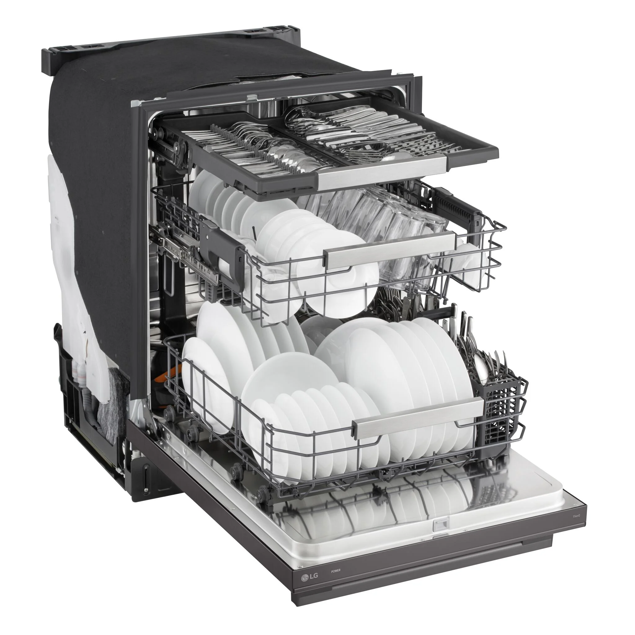 LG Black Stainless Steel 24" Top Control Dishwasher with TrueSteam® - LDNTH753D - Image 5